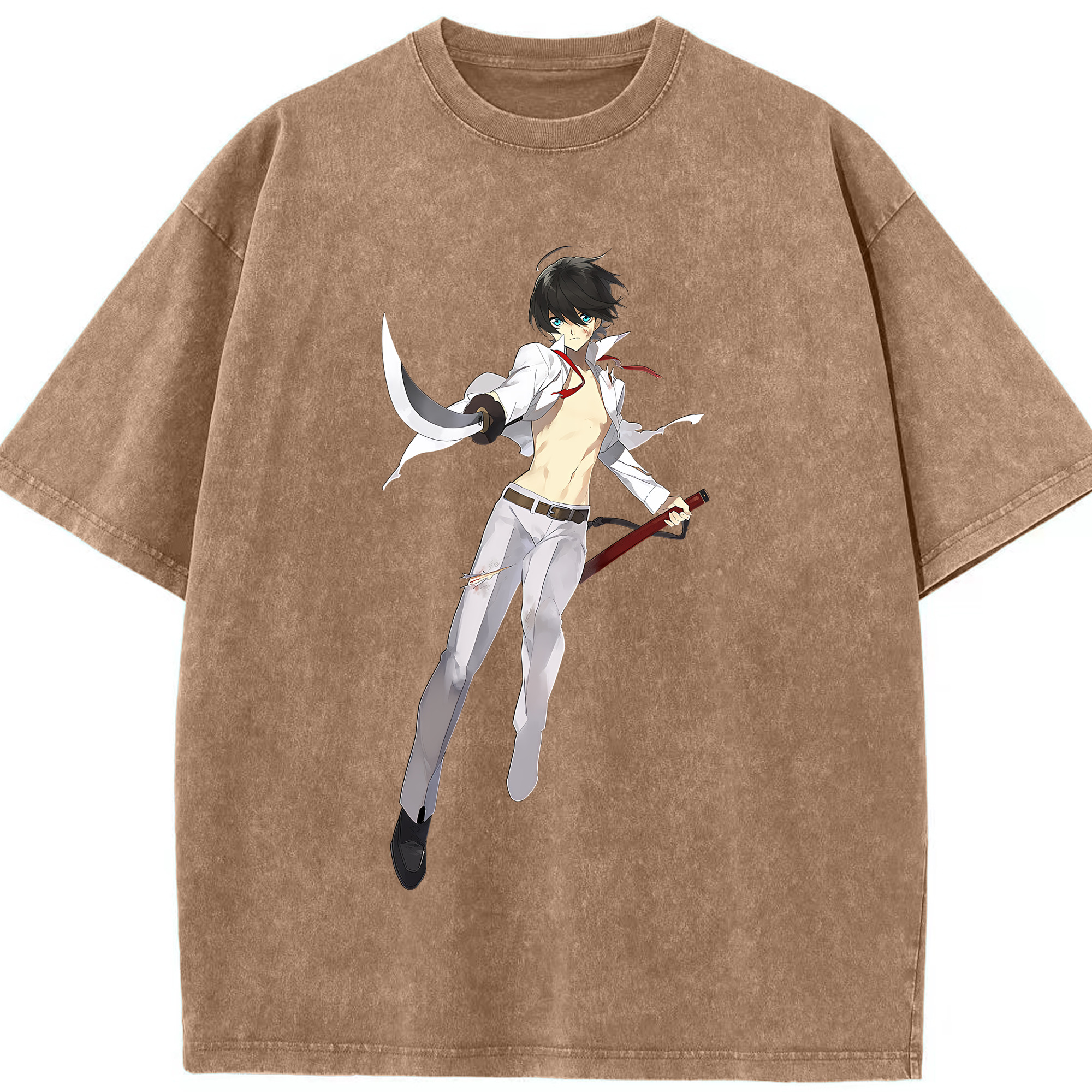 （画像用） 刀剣乱舞 Touken Ranbu 綿100% ヴィンテージ風 半袖Tシャツ（フロントプリント）