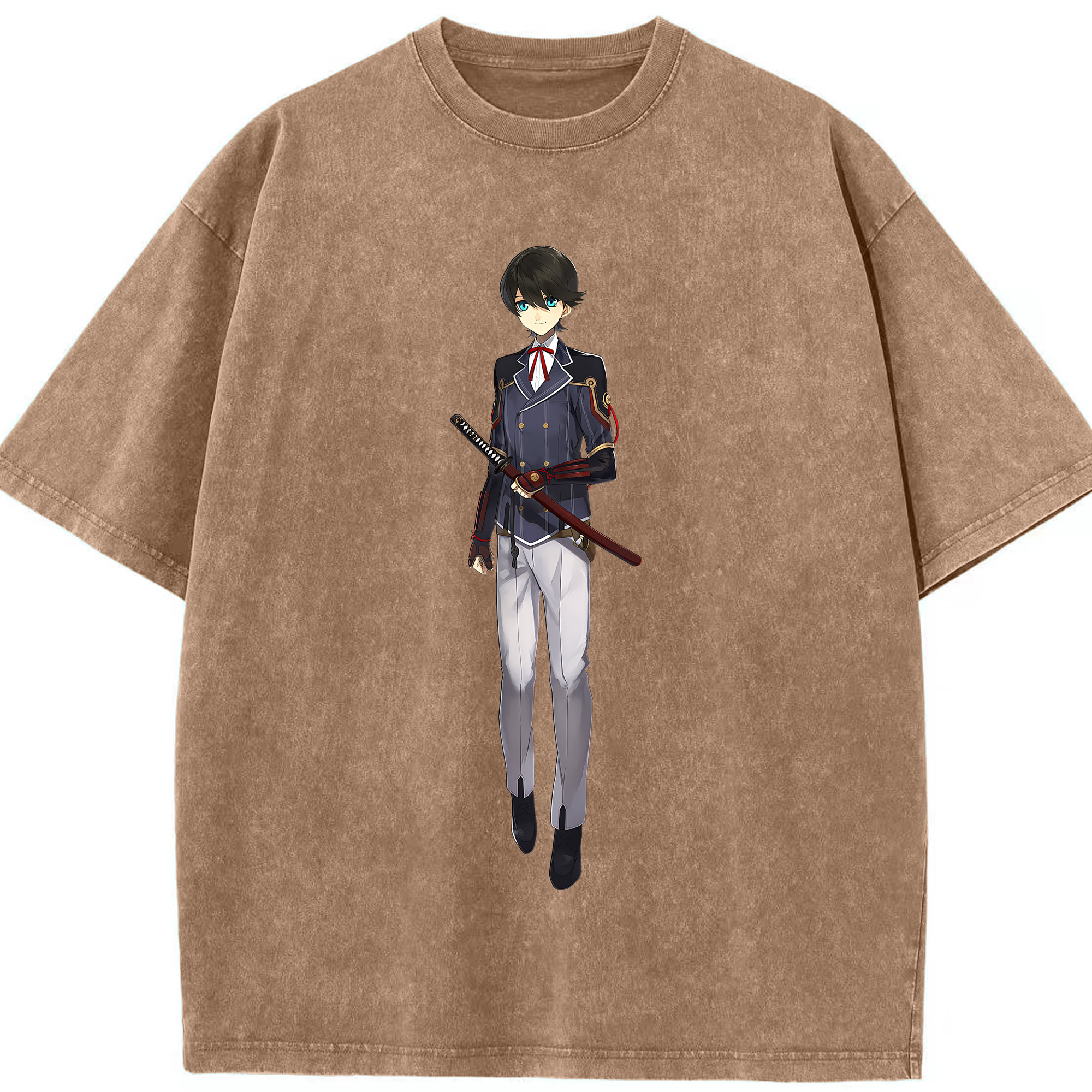 （画像用） 刀剣乱舞 Touken Ranbu 綿100% ヴィンテージ風 半袖Tシャツ（フロントプリント）