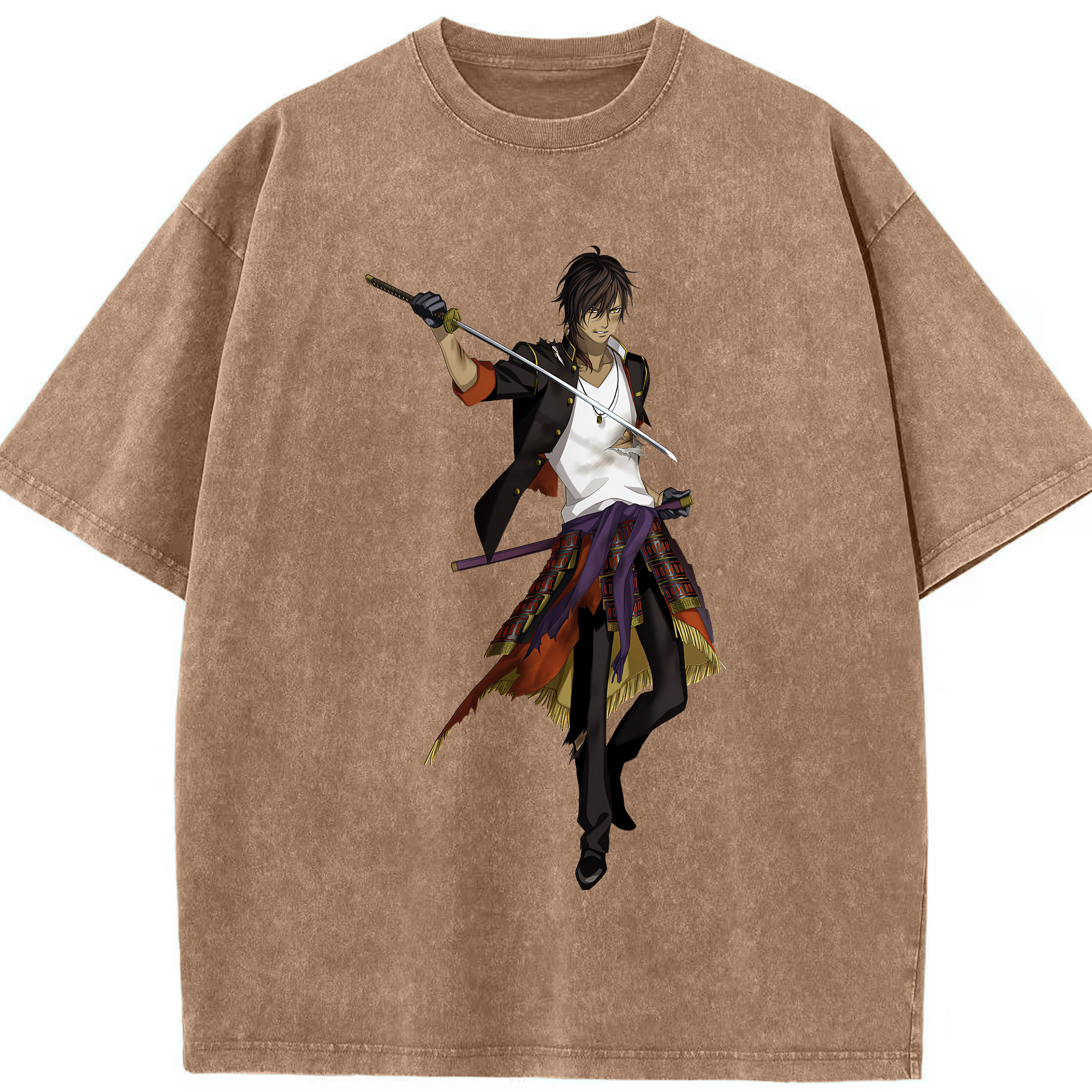 （画像用） 刀剣乱舞 Touken Ranbu 綿100% ヴィンテージ風 半袖Tシャツ（フロントプリント）
