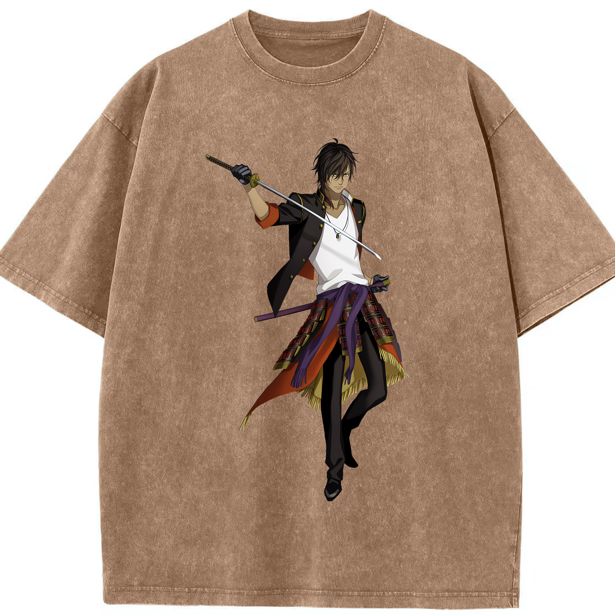 （画像用） 刀剣乱舞 Touken Ranbu 綿100% ヴィンテージ風 半袖Tシャツ（フロントプリント）