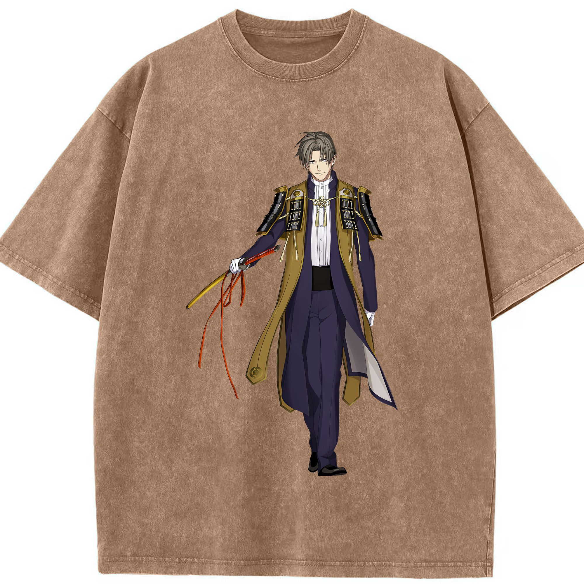 （画像用） 刀剣乱舞 Touken Ranbu 綿100% ヴィンテージ風 半袖Tシャツ（フロントプリント）