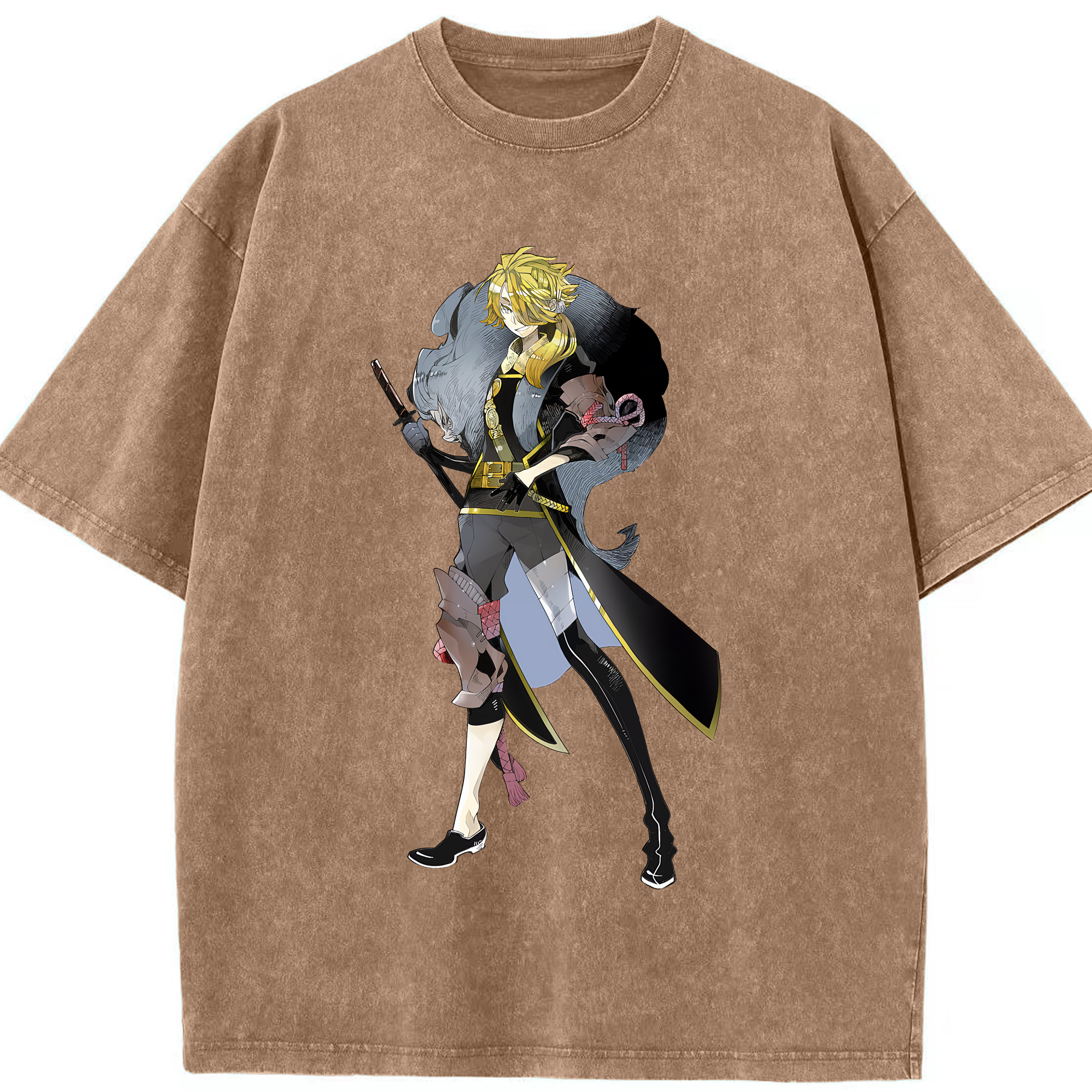 （画像用） 刀剣乱舞 Touken Ranbu 綿100% ヴィンテージ風 半袖Tシャツ（フロントプリント）