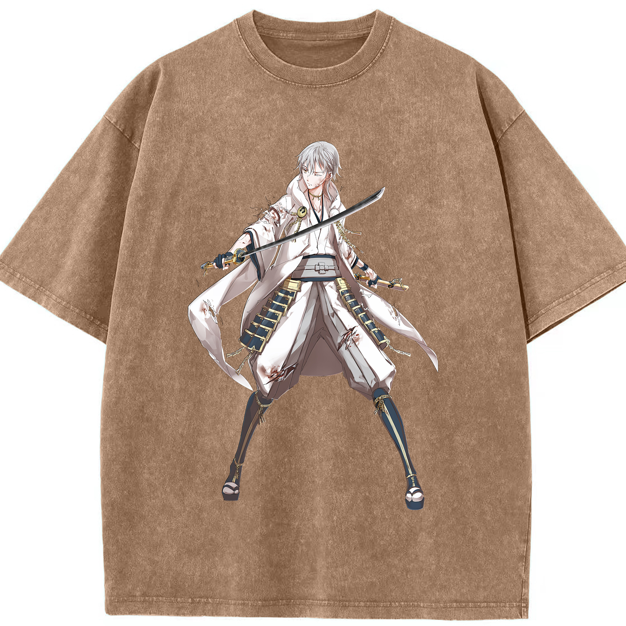 （画像用） 刀剣乱舞 Touken Ranbu 綿100% ヴィンテージ風 半袖Tシャツ（フロントプリント）