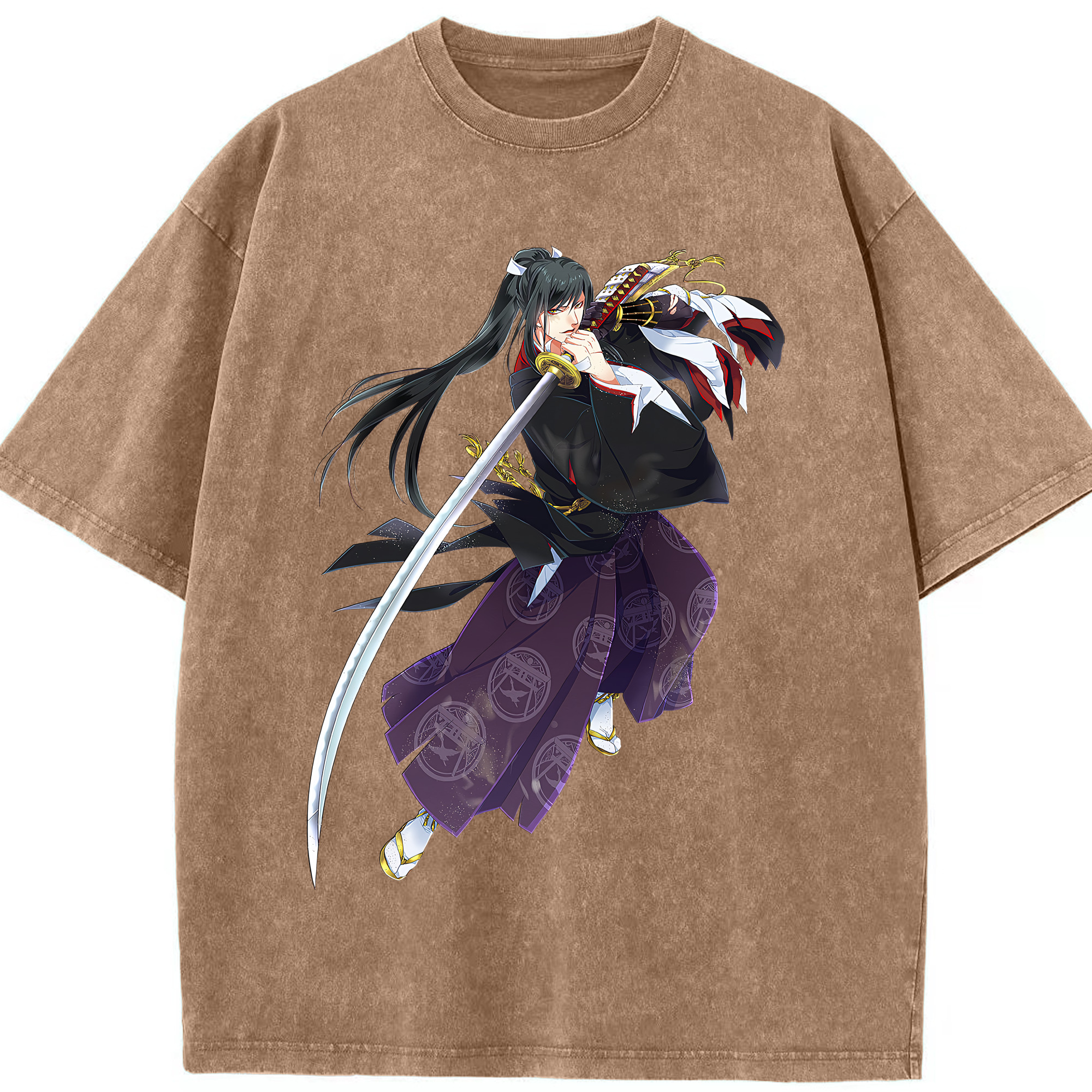 （画像用） 刀剣乱舞 Touken Ranbu 綿100% ヴィンテージ風 半袖Tシャツ（フロントプリント）