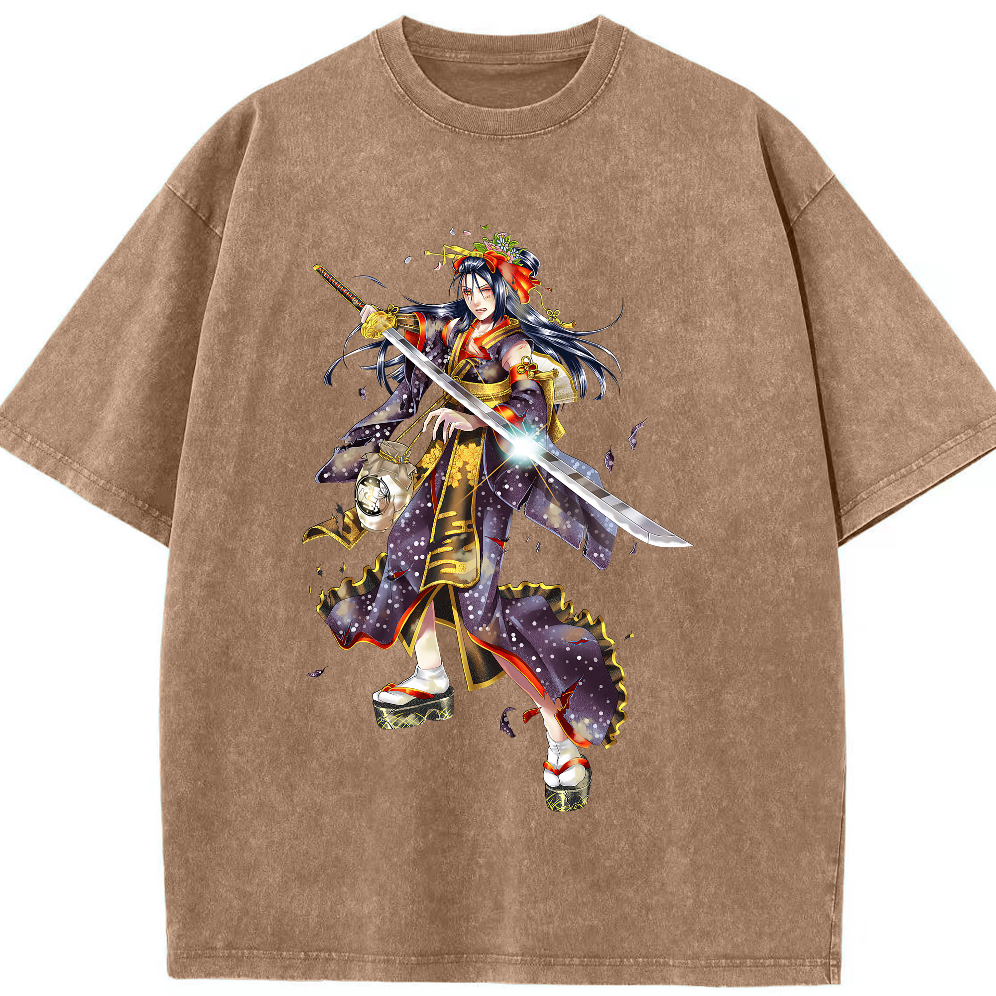 （画像用） 刀剣乱舞 Touken Ranbu 綿100% ヴィンテージ風 半袖Tシャツ（フロントプリント）