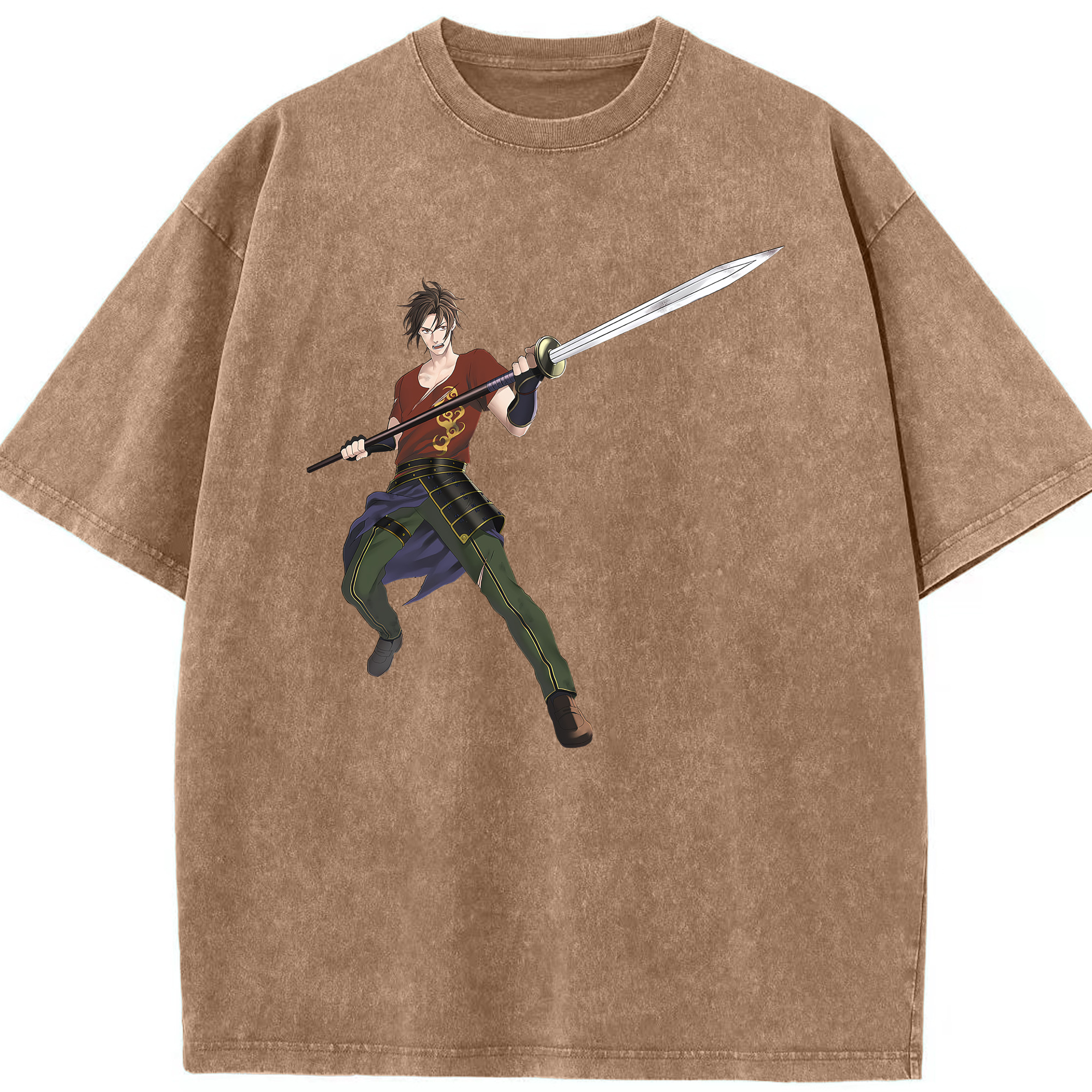 （画像用） 刀剣乱舞 Touken Ranbu 綿100% ヴィンテージ風 半袖Tシャツ（フロントプリント）