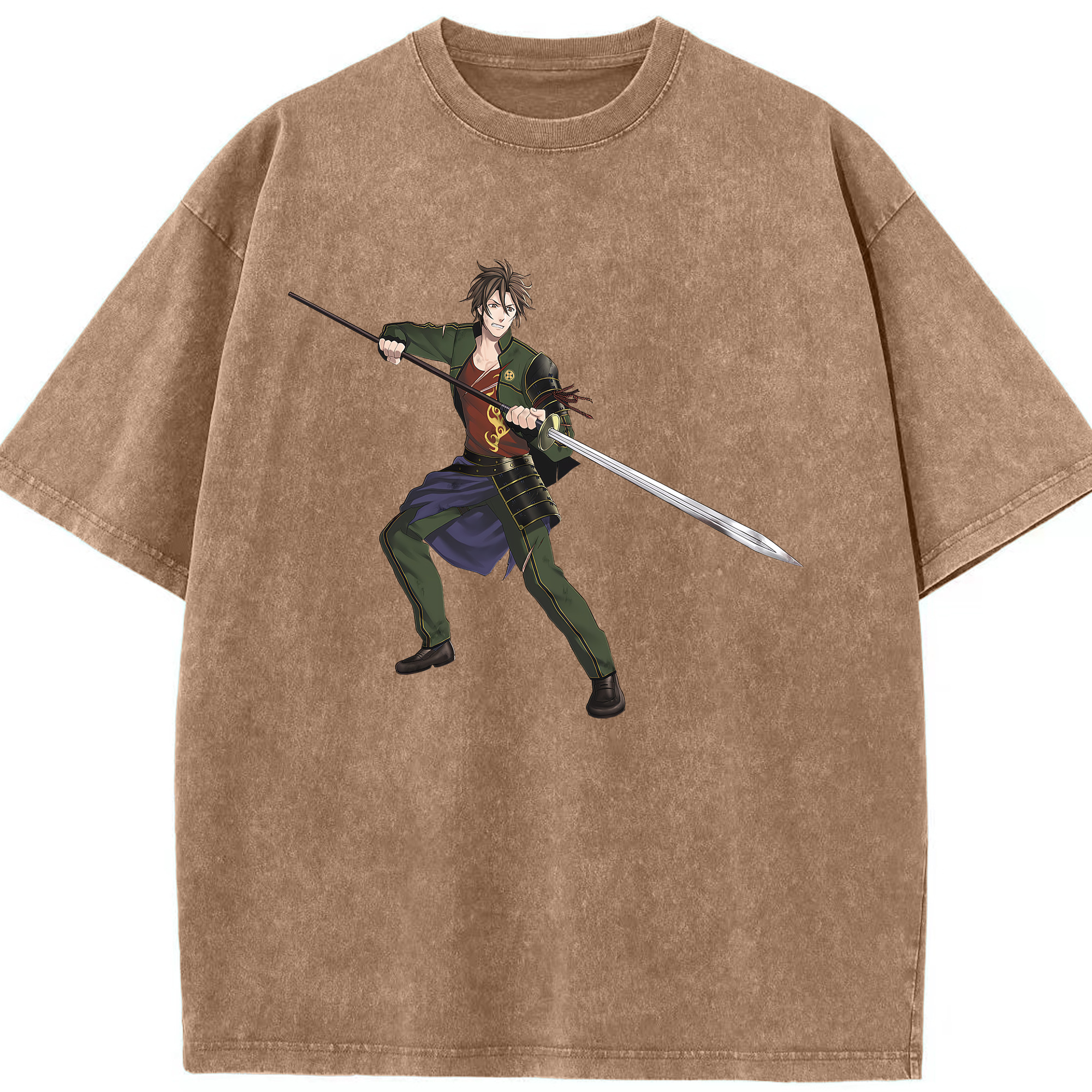 （画像用） 刀剣乱舞 Touken Ranbu 綿100% ヴィンテージ風 半袖Tシャツ（フロントプリント）