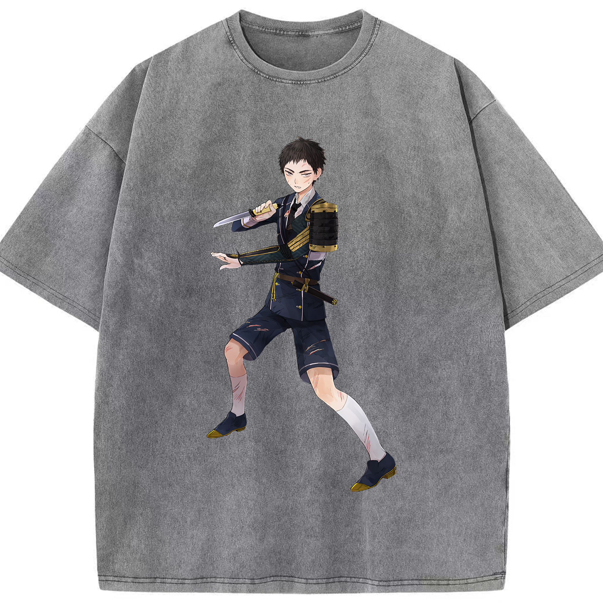 （画像用） 刀剣乱舞 Touken Ranbu 綿100% ヴィンテージ風 半袖Tシャツ（フロントプリント）