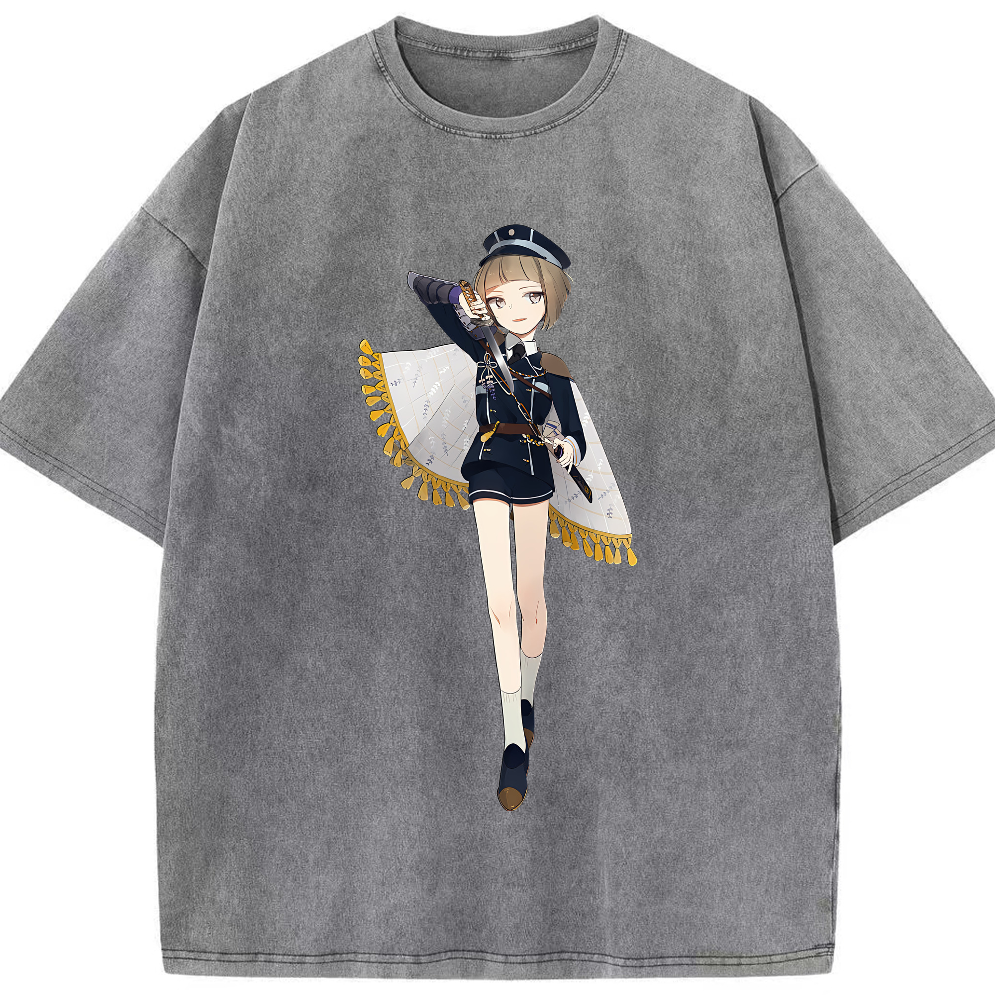 （画像用） 刀剣乱舞 Touken Ranbu 綿100% ヴィンテージ風 半袖Tシャツ（フロントプリント）