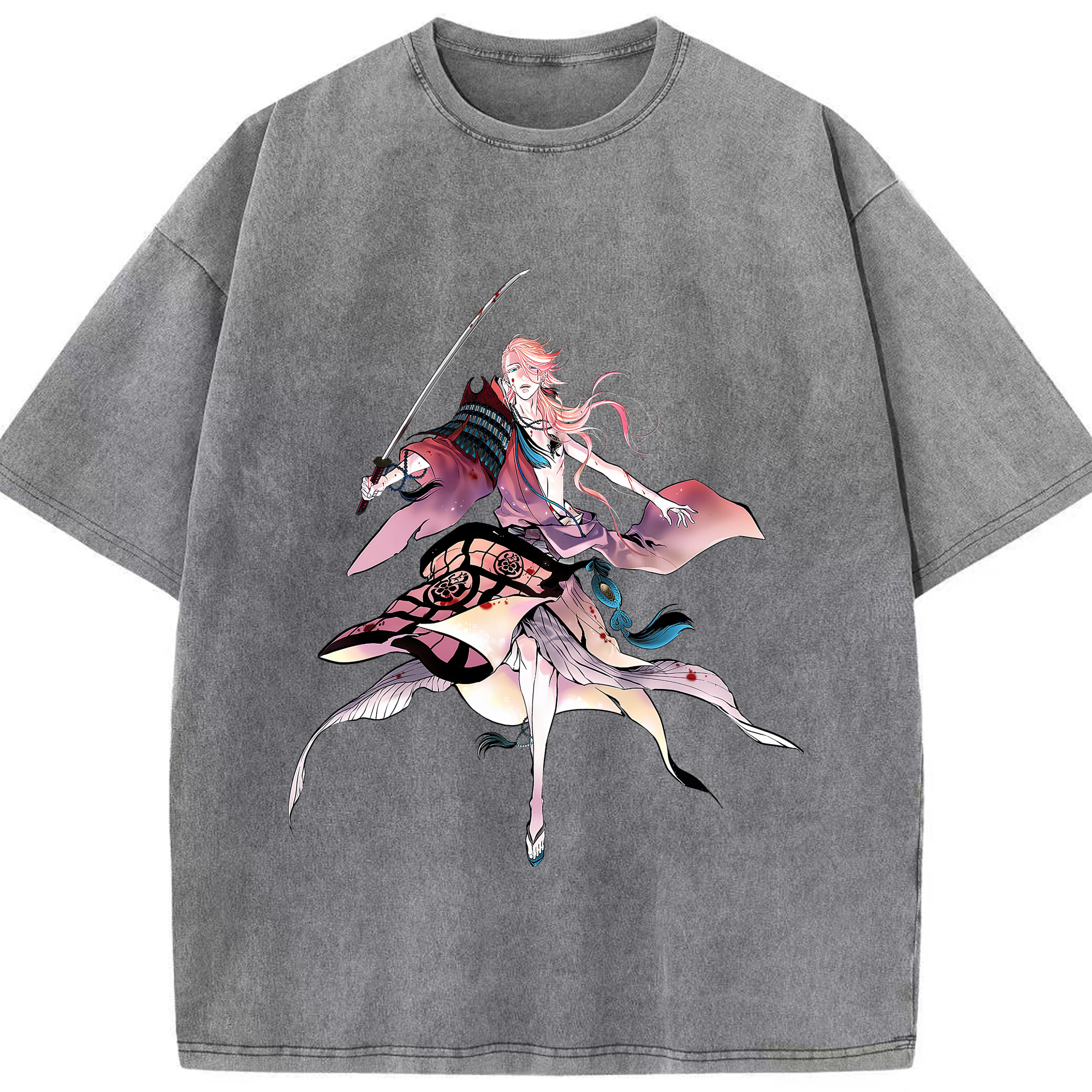 （画像用） 刀剣乱舞 Touken Ranbu 綿100% ヴィンテージ風 半袖Tシャツ（フロントプリント）