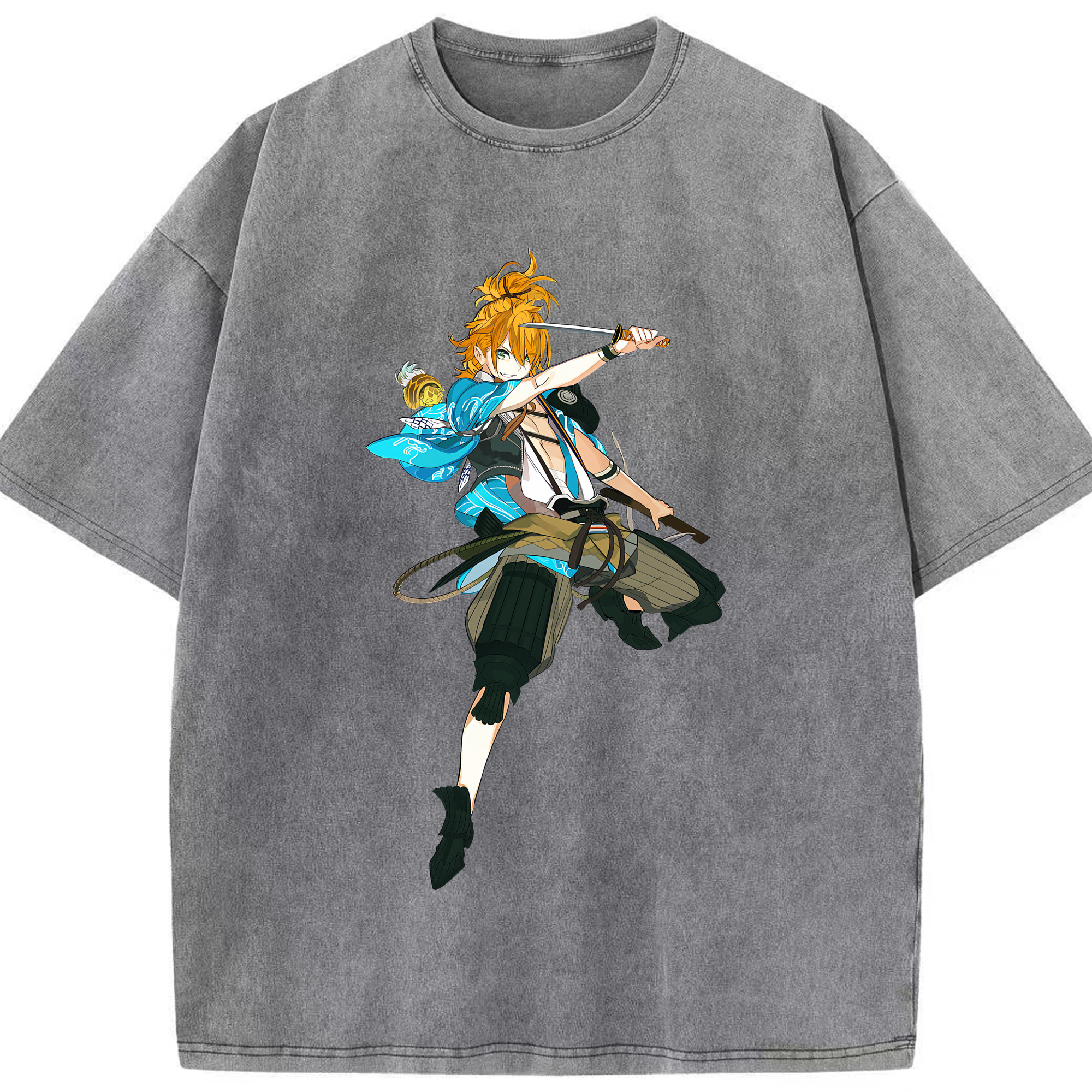 （画像用） 刀剣乱舞 Touken Ranbu 綿100% ヴィンテージ風 半袖Tシャツ（フロントプリント）