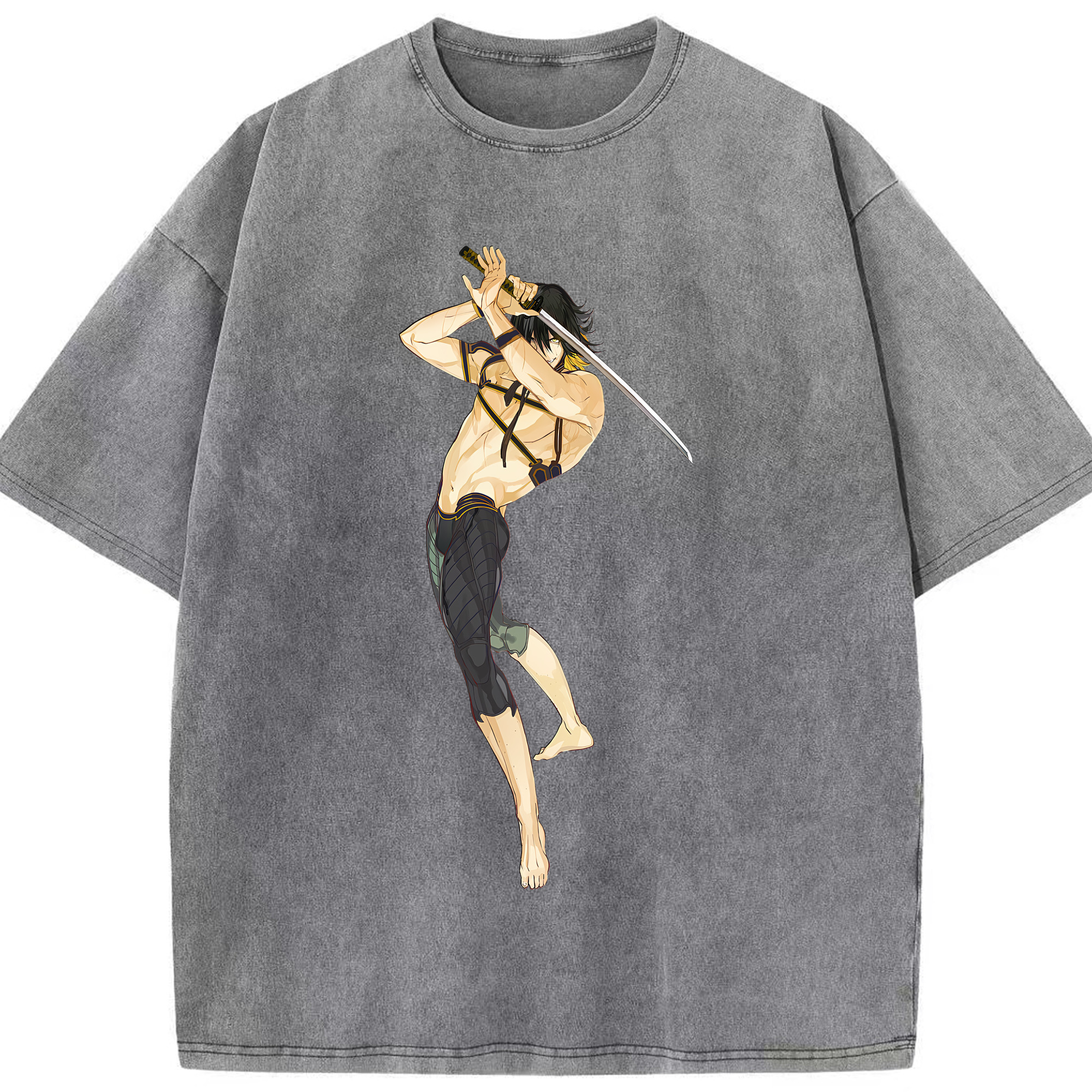 （画像用） 刀剣乱舞 Touken Ranbu 綿100% ヴィンテージ風 半袖Tシャツ（フロントプリント）