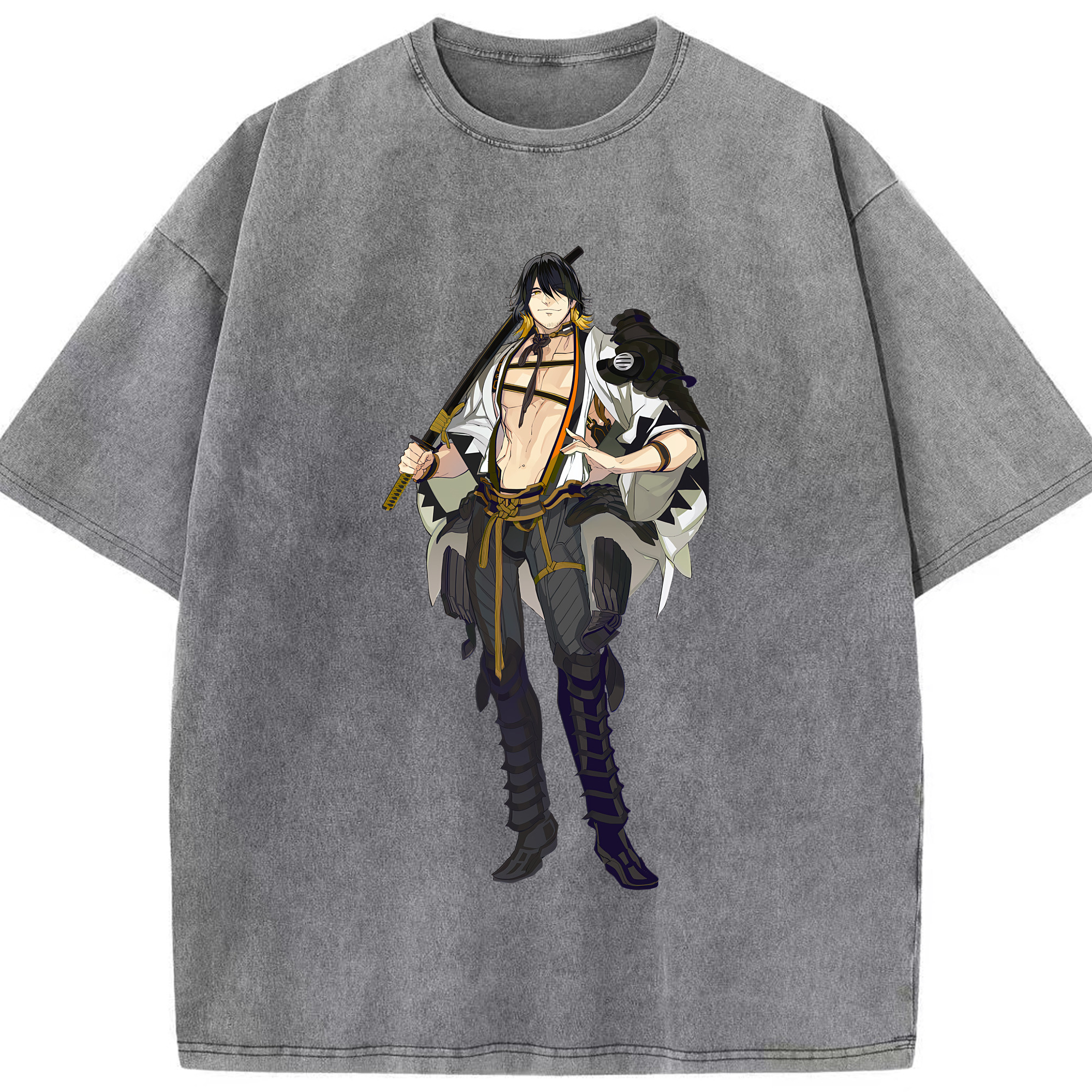 （画像用） 刀剣乱舞 Touken Ranbu 綿100% ヴィンテージ風 半袖Tシャツ（フロントプリント）