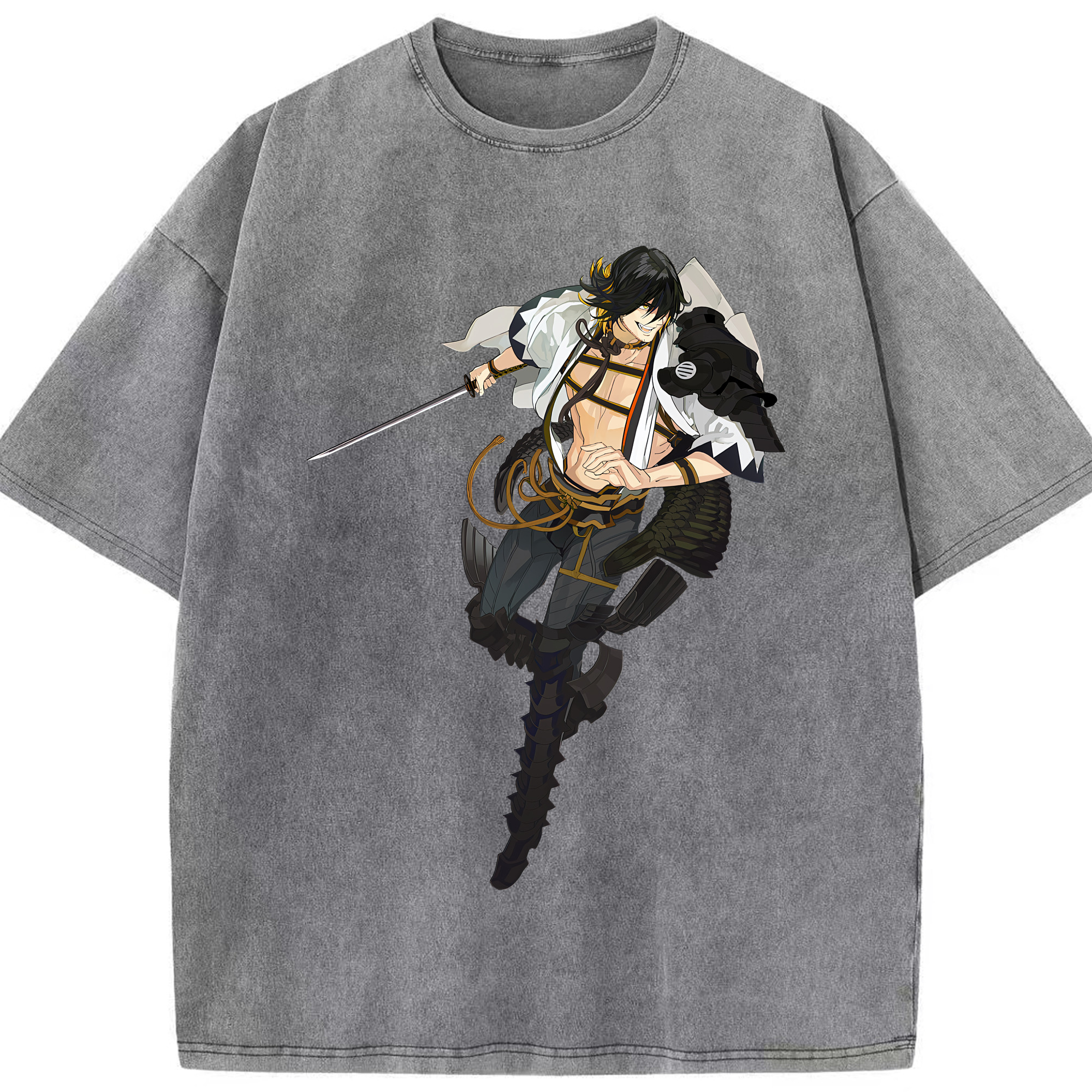 （画像用） 刀剣乱舞 Touken Ranbu 綿100% ヴィンテージ風 半袖Tシャツ（フロントプリント）