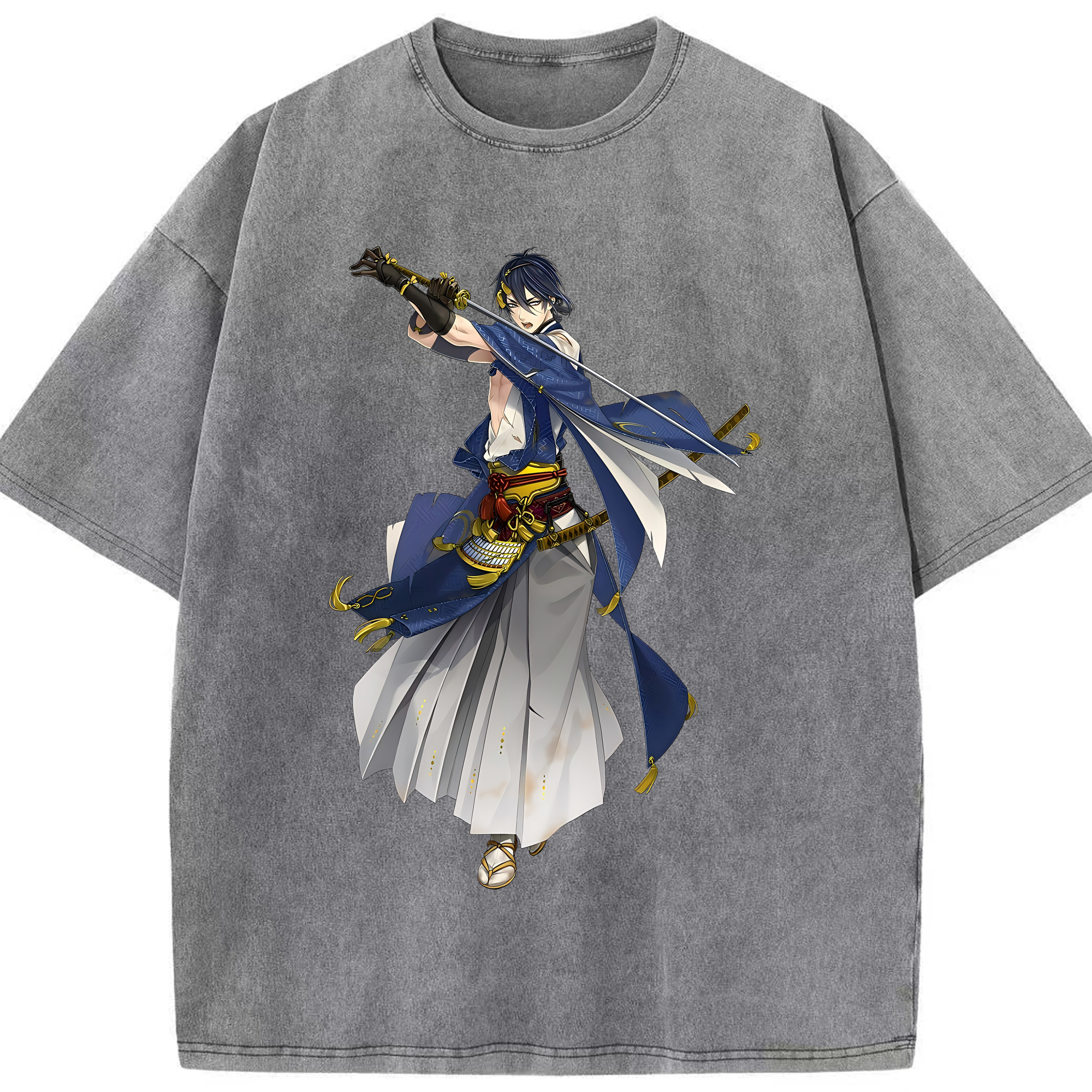 （画像用） 刀剣乱舞 Touken Ranbu 綿100% ヴィンテージ風 半袖Tシャツ（フロントプリント）
