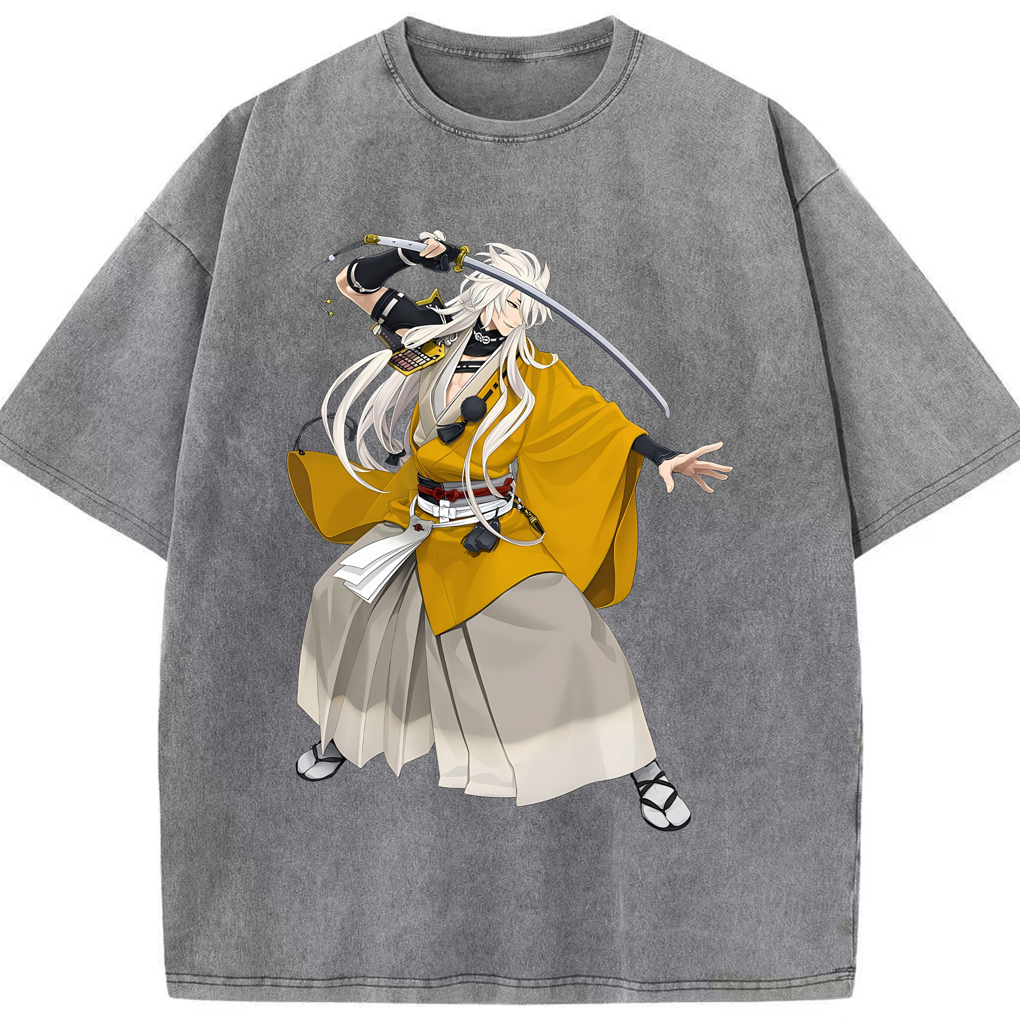 （画像用） 刀剣乱舞 Touken Ranbu 綿100% ヴィンテージ風 半袖Tシャツ（フロントプリント）