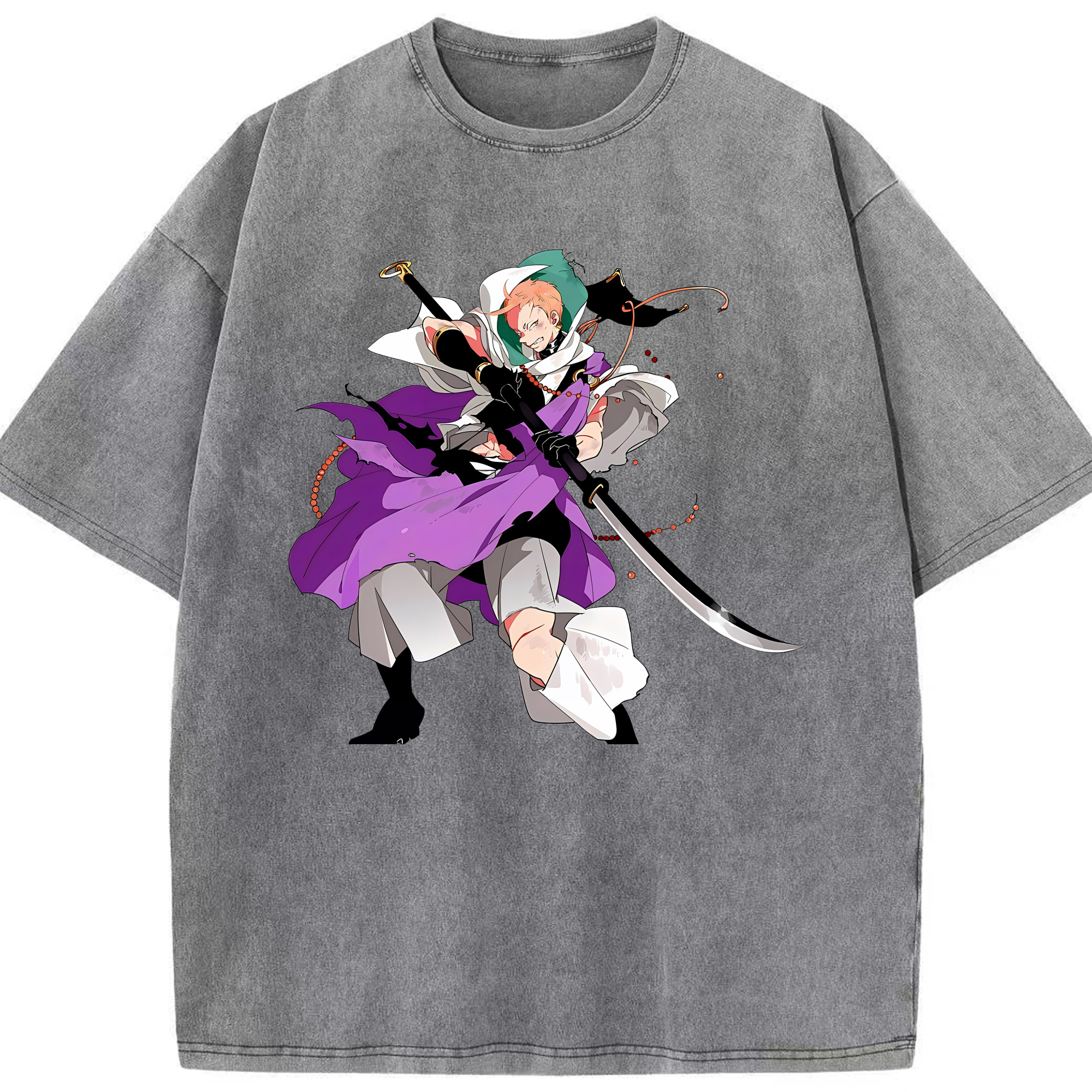 （画像用） 刀剣乱舞 Touken Ranbu 綿100% ヴィンテージ風 半袖Tシャツ（フロントプリント）