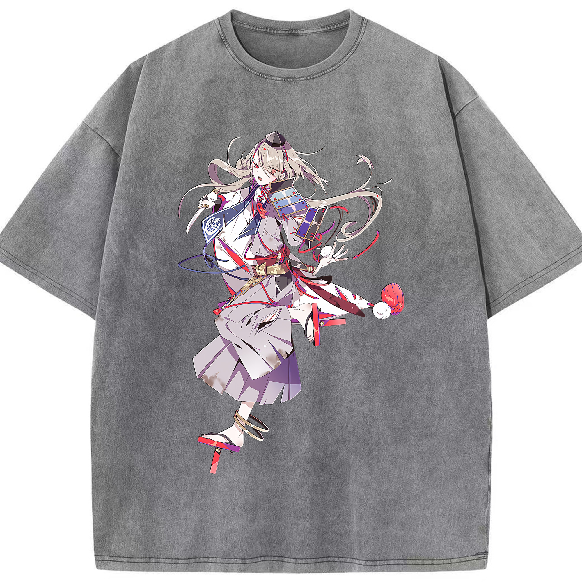 （画像用） 刀剣乱舞 Touken Ranbu 綿100% ヴィンテージ風 半袖Tシャツ（フロントプリント）