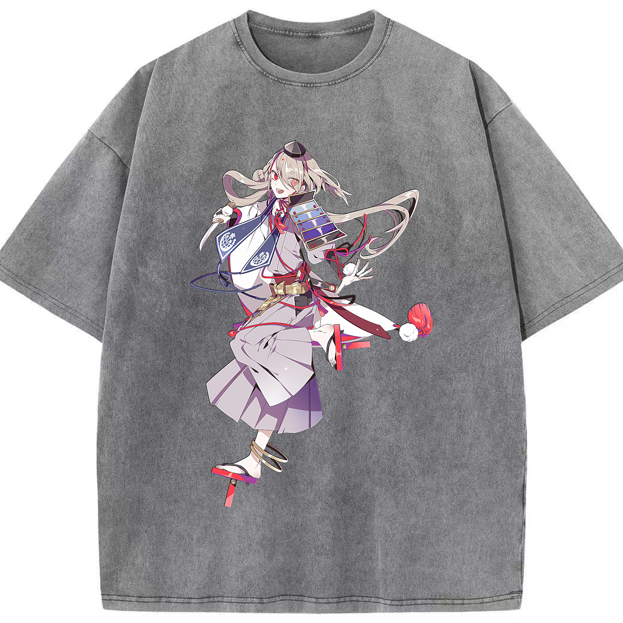 （画像用） 刀剣乱舞 Touken Ranbu 綿100% ヴィンテージ風 半袖Tシャツ（フロントプリント）