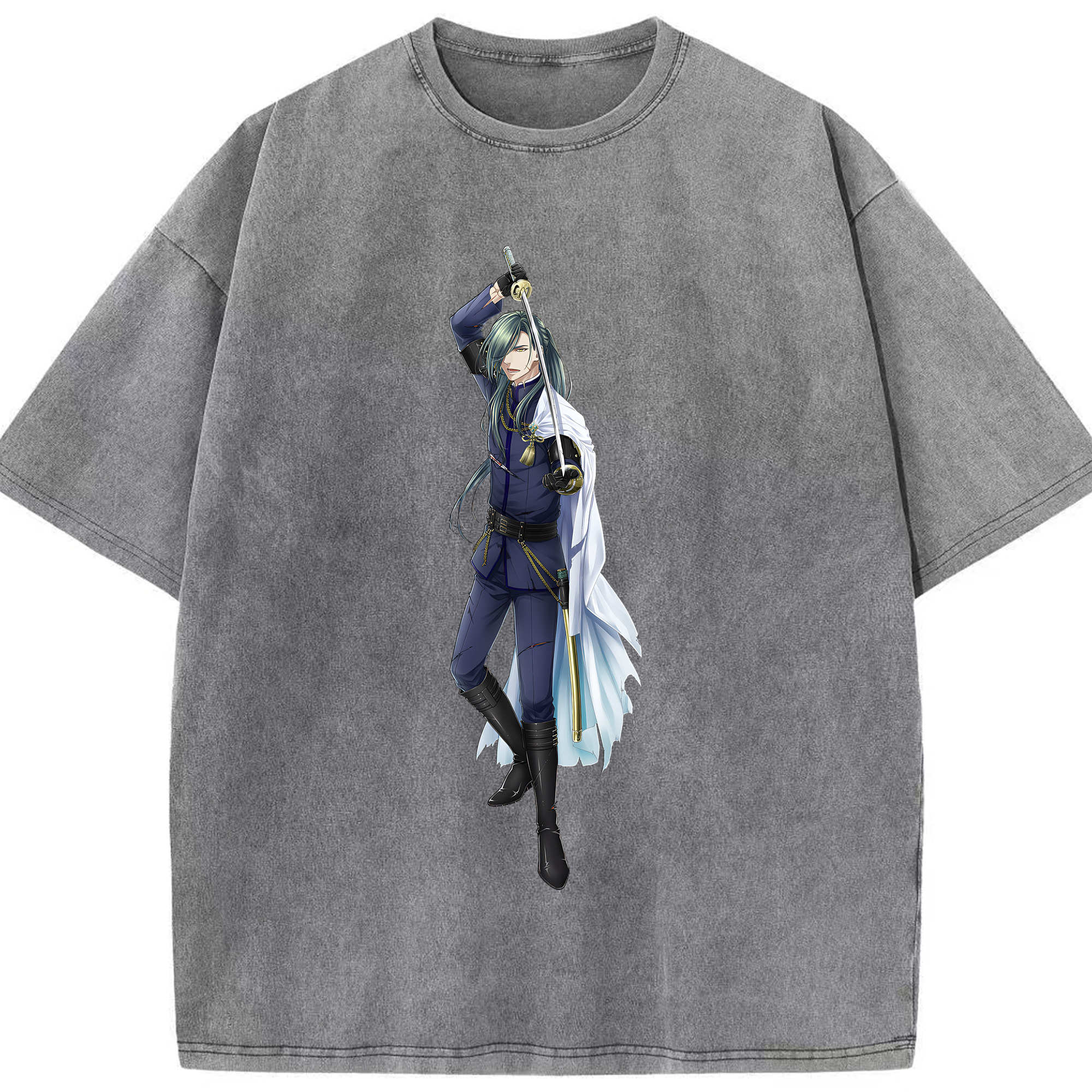 （画像用） 刀剣乱舞 Touken Ranbu 綿100% ヴィンテージ風 半袖Tシャツ（フロントプリント）