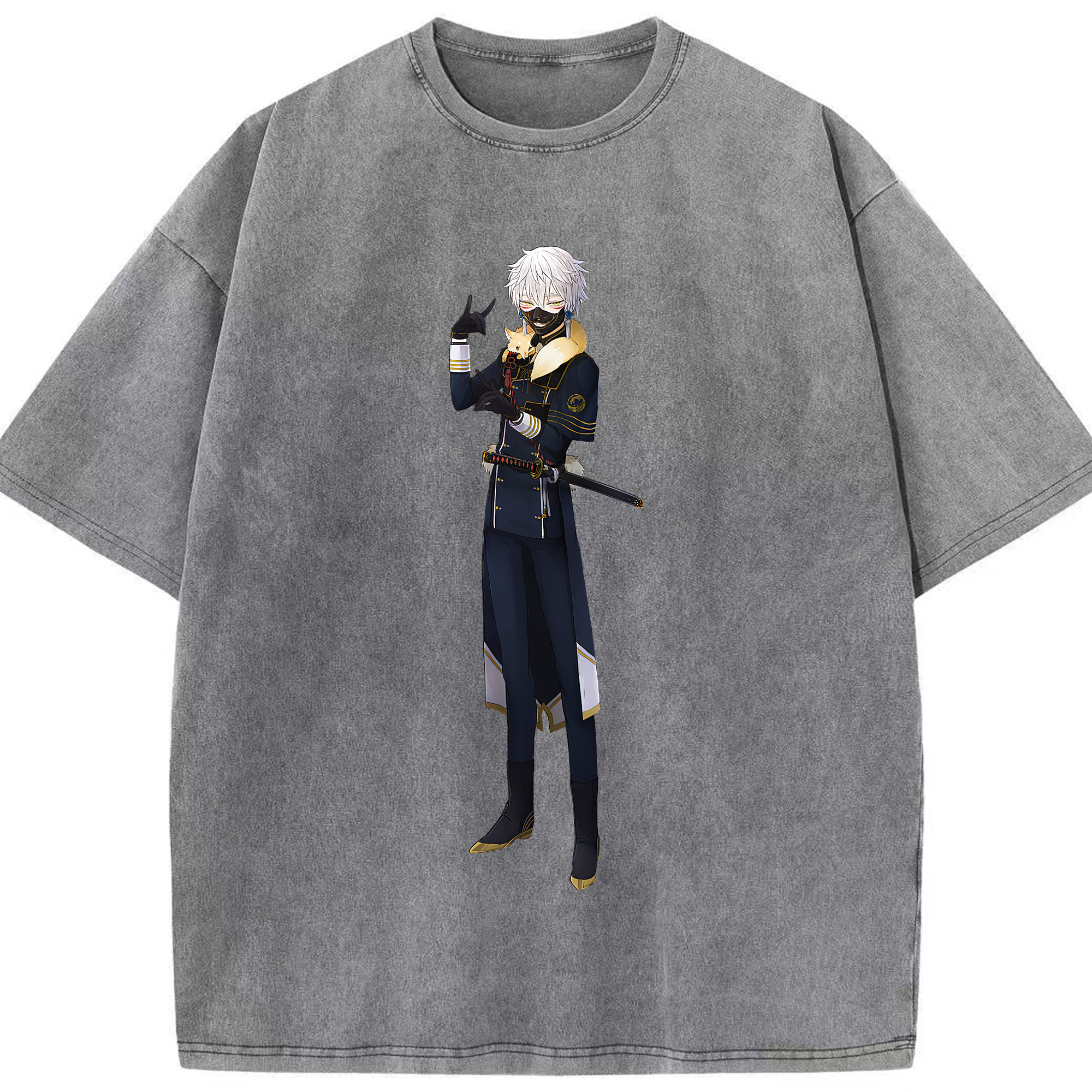 （画像用） 刀剣乱舞 Touken Ranbu 綿100% ヴィンテージ風 半袖Tシャツ（フロントプリント）