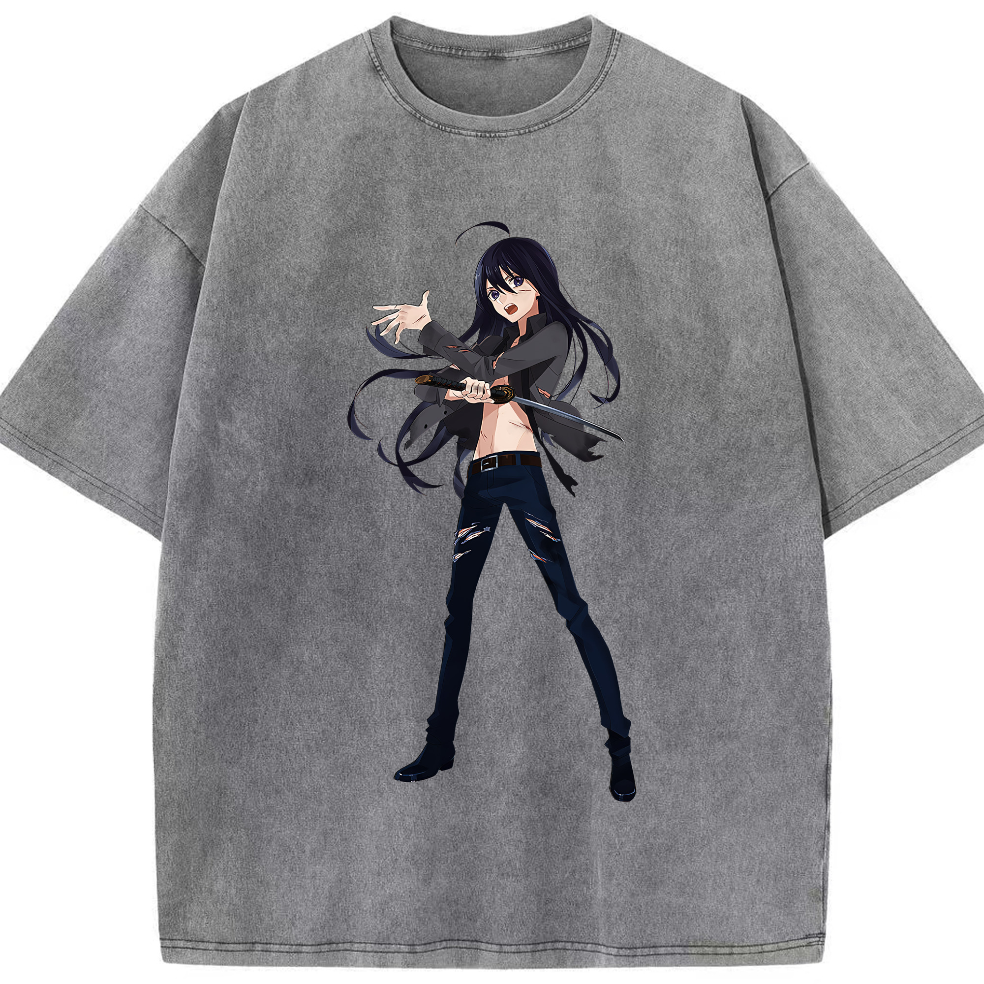 （画像用） 刀剣乱舞 Touken Ranbu 綿100% ヴィンテージ風 半袖Tシャツ（フロントプリント）
