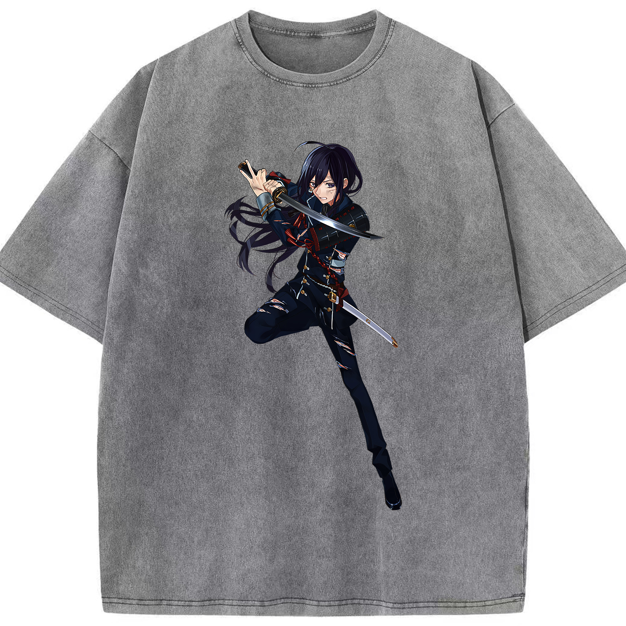 （画像用） 刀剣乱舞 Touken Ranbu 綿100% ヴィンテージ風 半袖Tシャツ（フロントプリント）