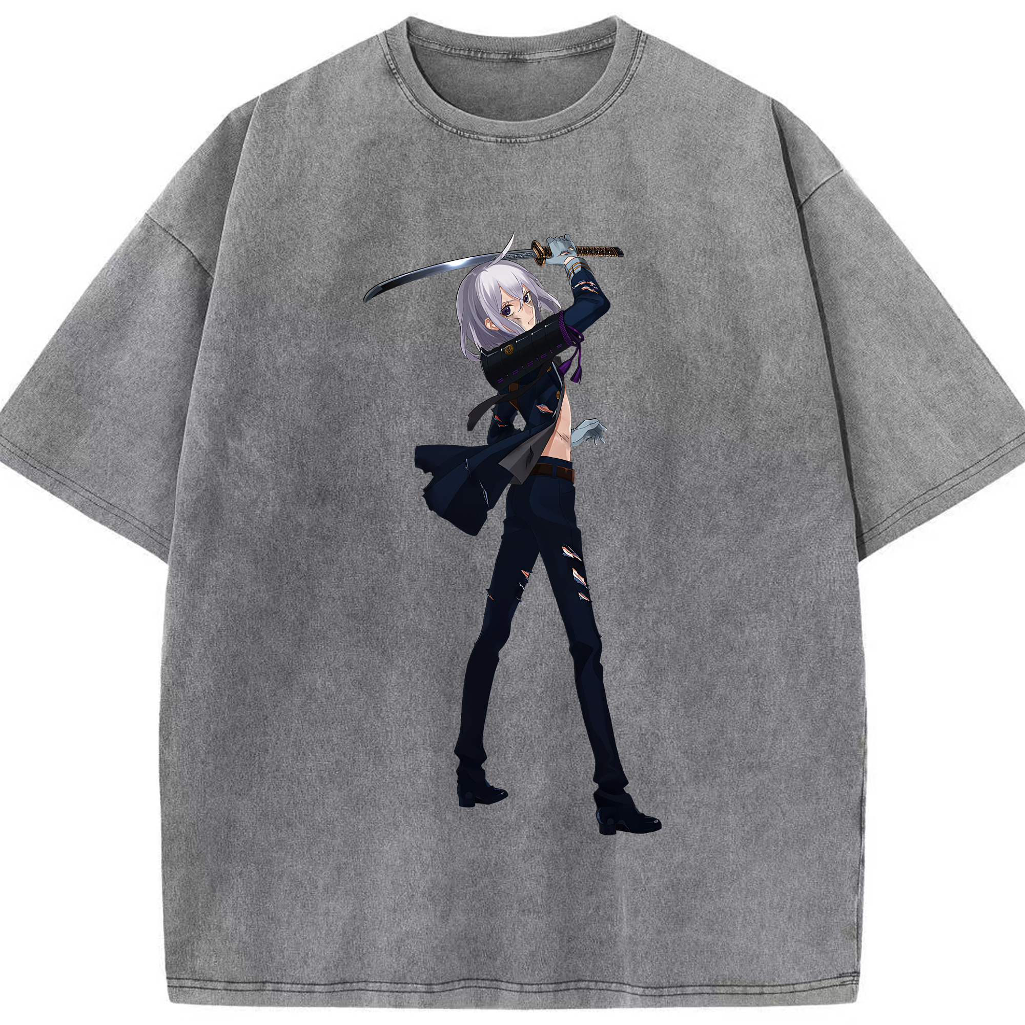 （画像用） 刀剣乱舞 Touken Ranbu 綿100% ヴィンテージ風 半袖Tシャツ（フロントプリント）