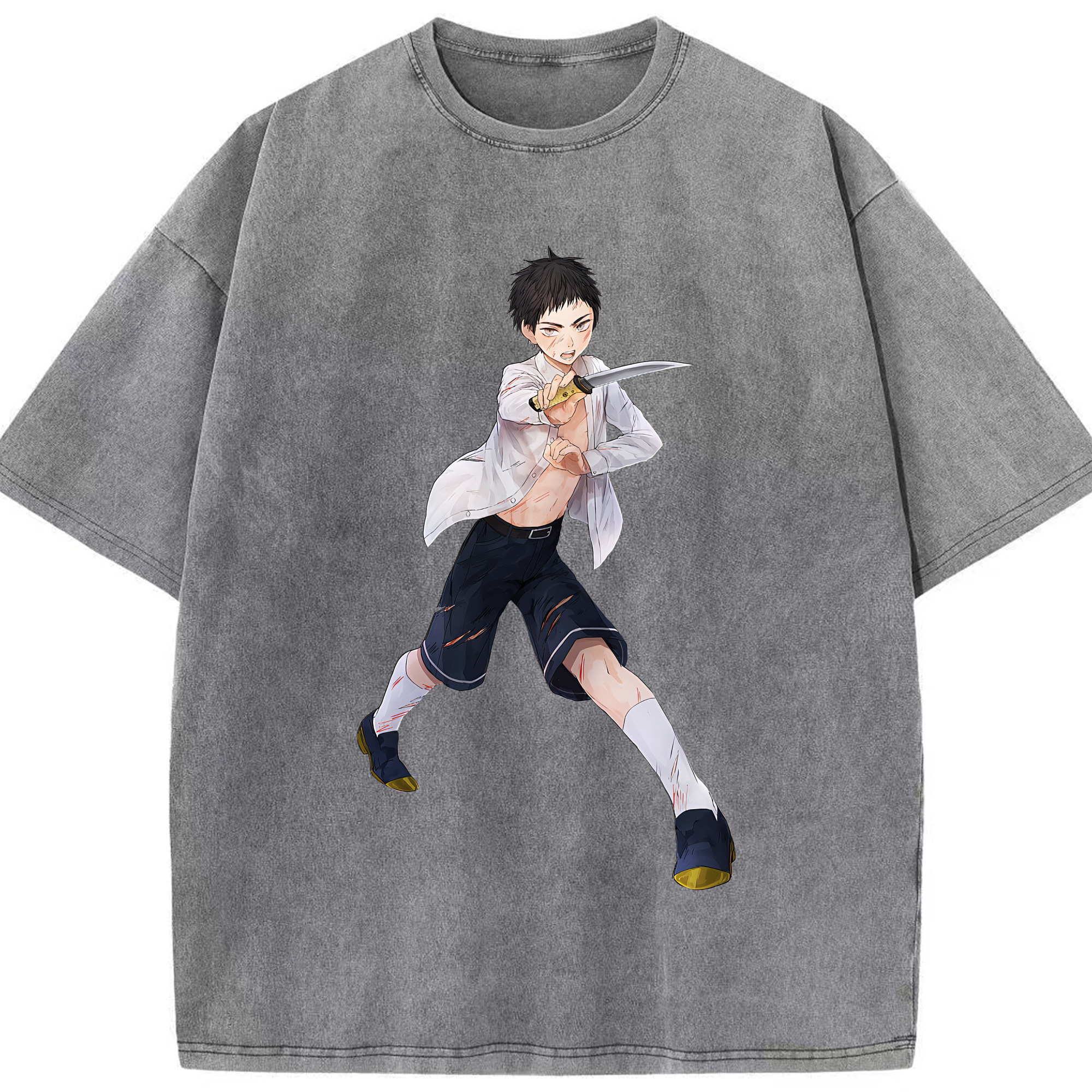 （画像用） 刀剣乱舞 Touken Ranbu 綿100% ヴィンテージ風 半袖Tシャツ（フロントプリント）