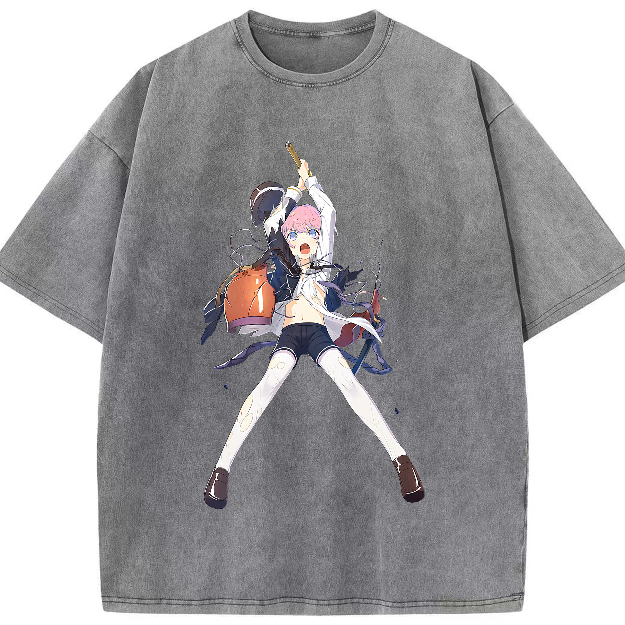 （画像用） 刀剣乱舞 Touken Ranbu 綿100% ヴィンテージ風 半袖Tシャツ（フロントプリント）