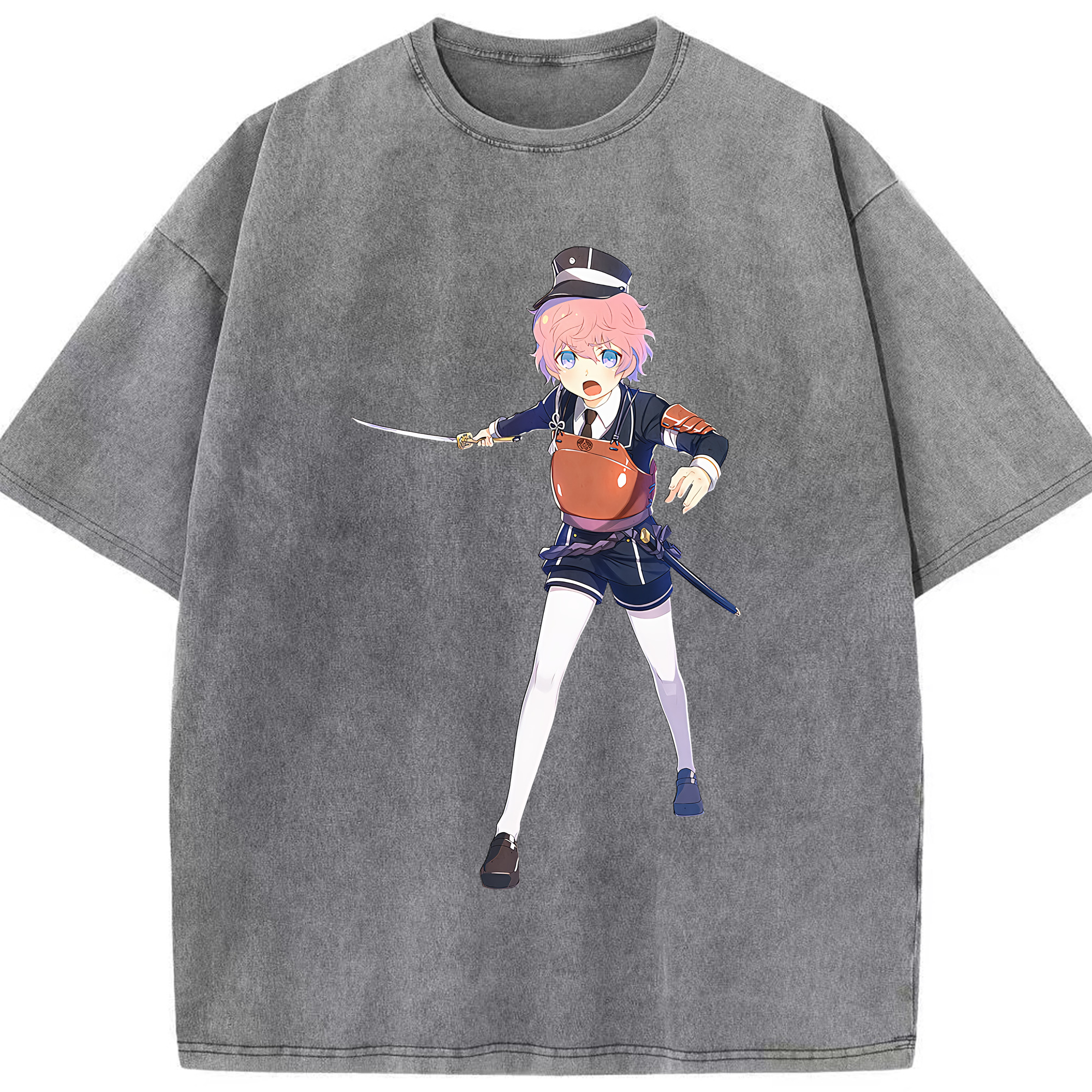 （画像用） 刀剣乱舞 Touken Ranbu 綿100% ヴィンテージ風 半袖Tシャツ（フロントプリント）