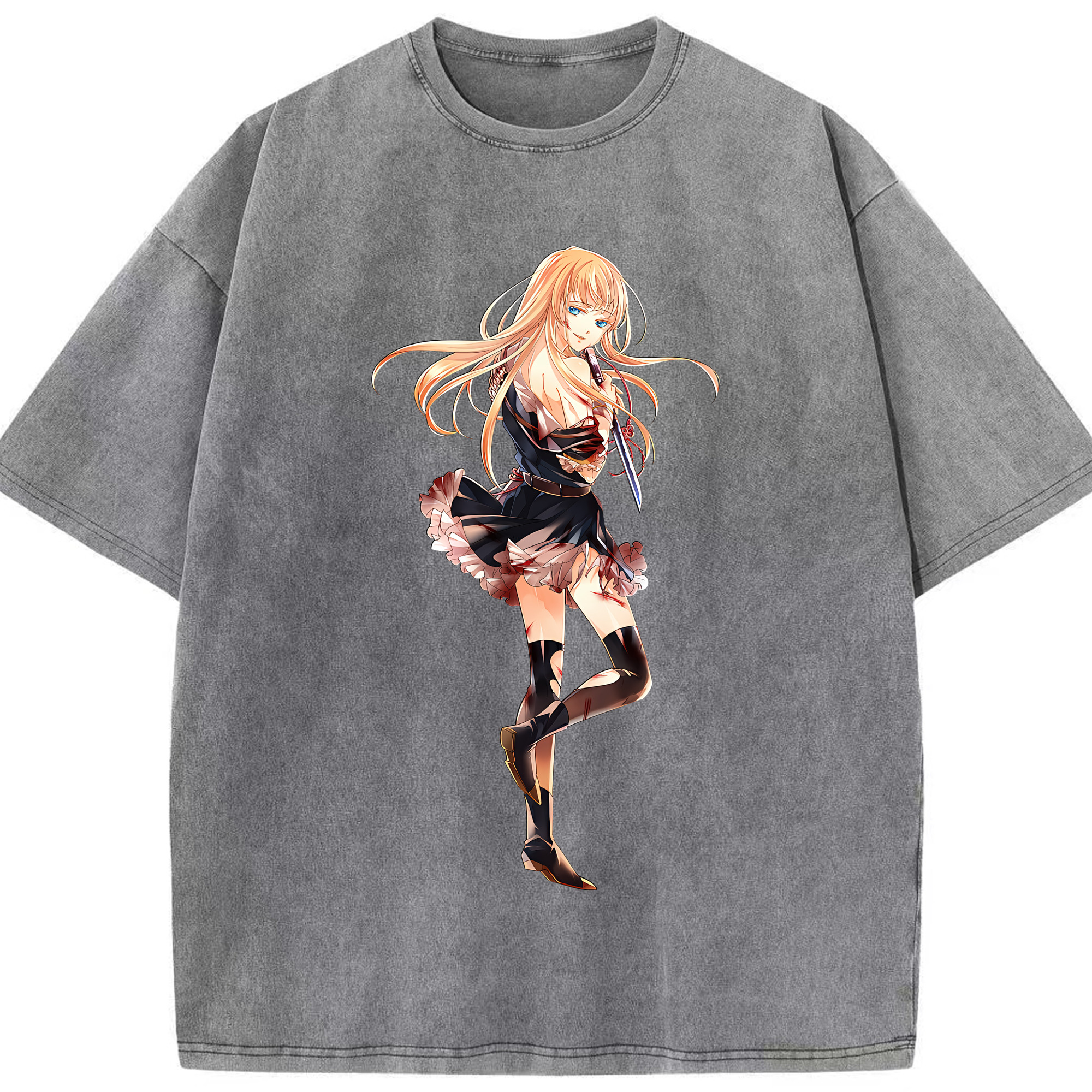 （画像用） 刀剣乱舞 Touken Ranbu 綿100% ヴィンテージ風 半袖Tシャツ（フロントプリント）