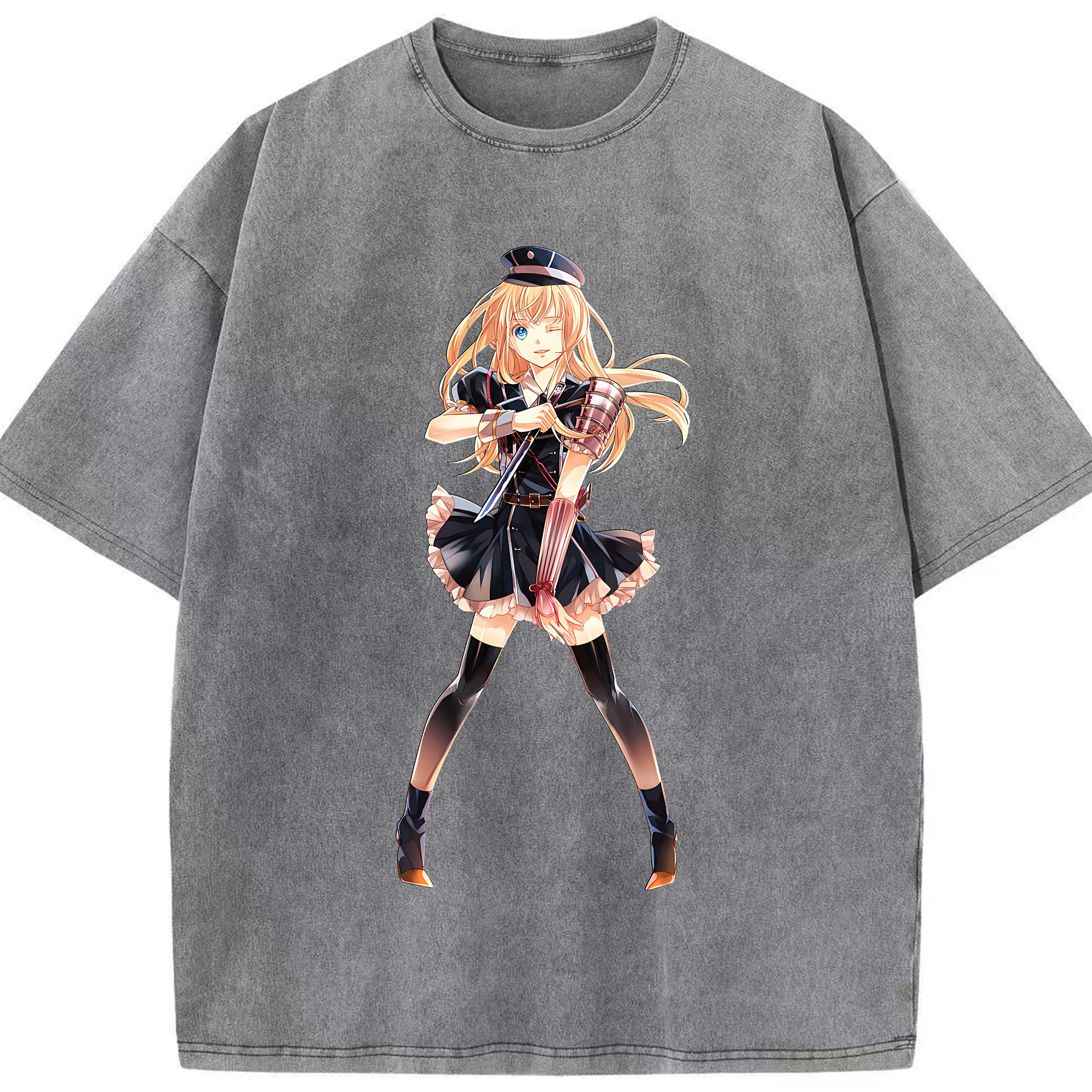 （画像用） 刀剣乱舞 Touken Ranbu 綿100% ヴィンテージ風 半袖Tシャツ（フロントプリント）