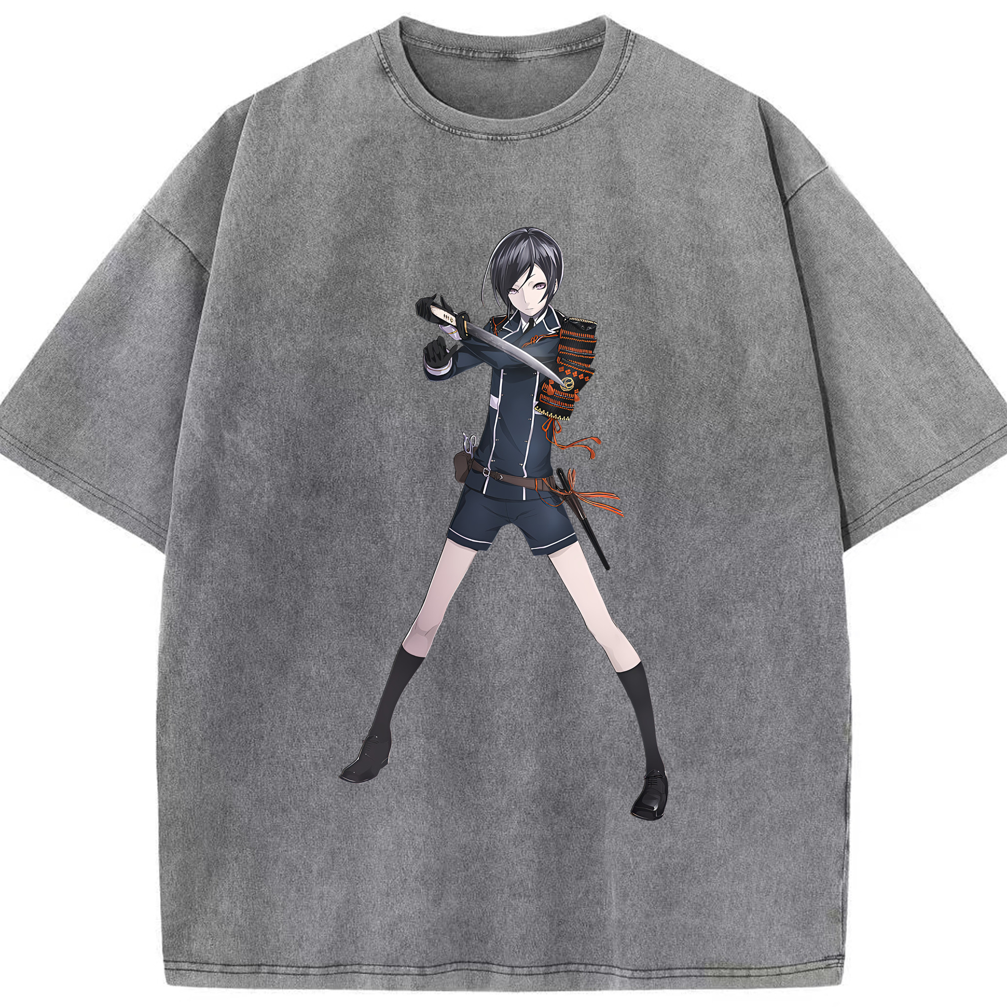 （画像用） 刀剣乱舞 Touken Ranbu 綿100% ヴィンテージ風 半袖Tシャツ（フロントプリント）