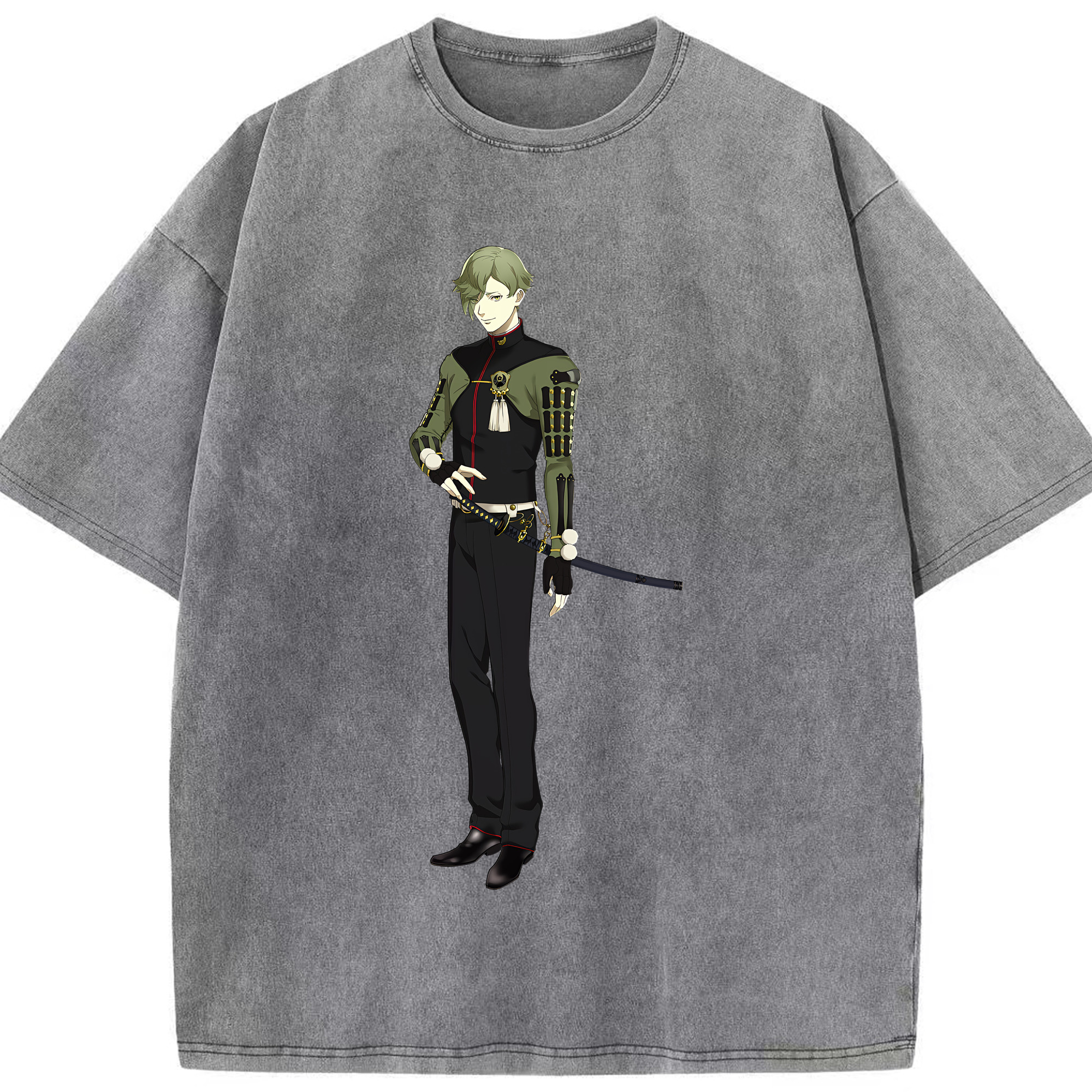 （画像用） 刀剣乱舞 Touken Ranbu 綿100% ヴィンテージ風 半袖Tシャツ（フロントプリント）