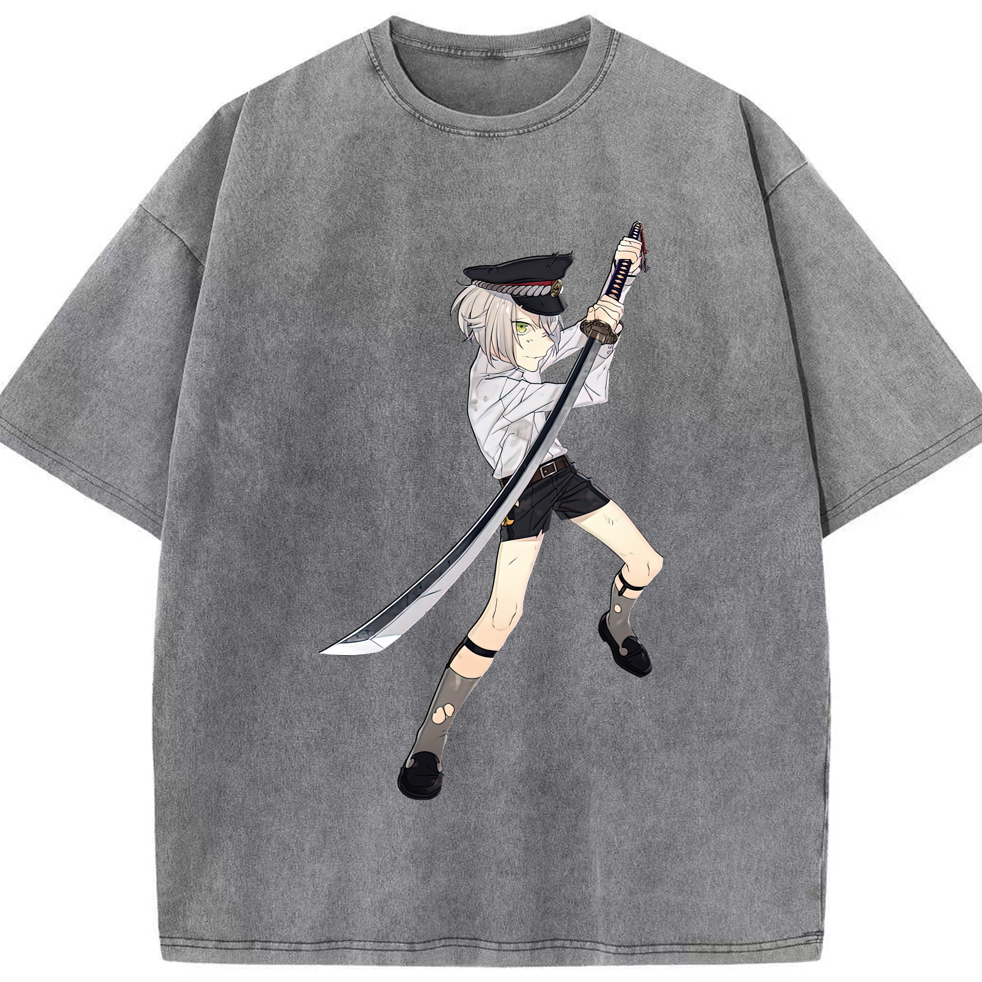（画像用） 刀剣乱舞 Touken Ranbu 綿100% ヴィンテージ風 半袖Tシャツ（フロントプリント）