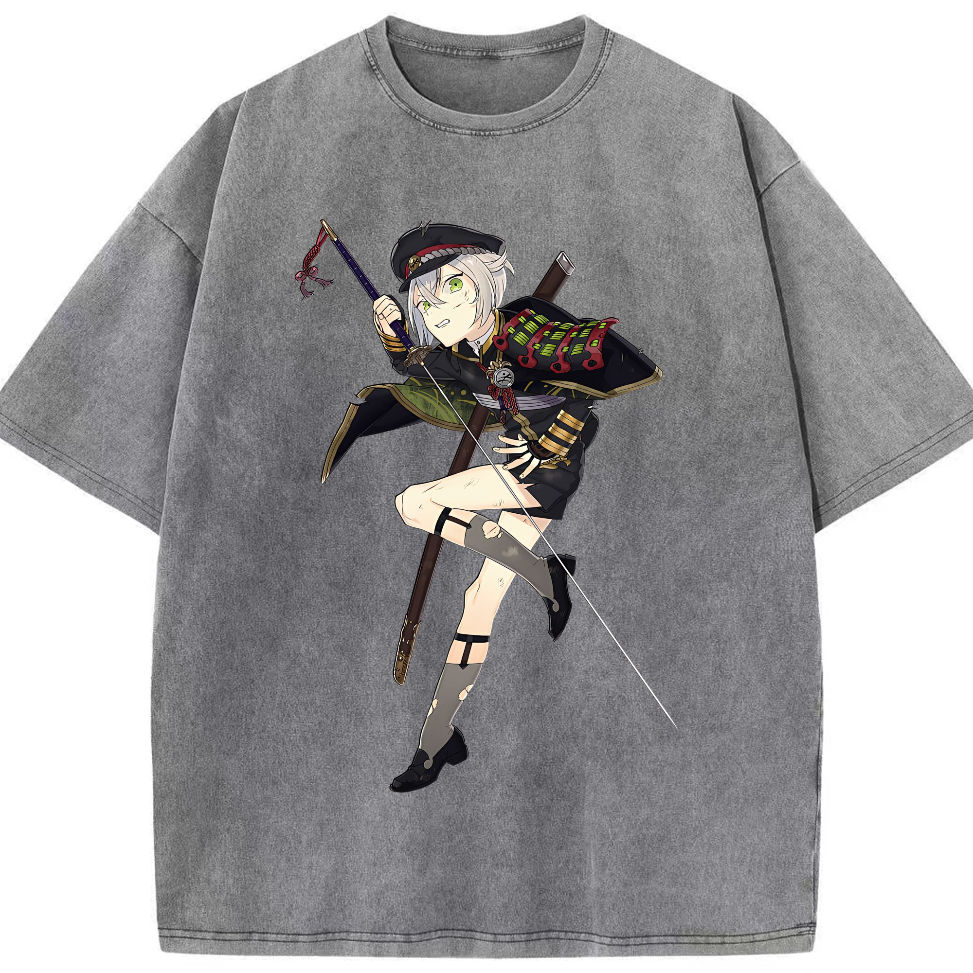 （画像用） 刀剣乱舞 Touken Ranbu 綿100% ヴィンテージ風 半袖Tシャツ（フロントプリント）