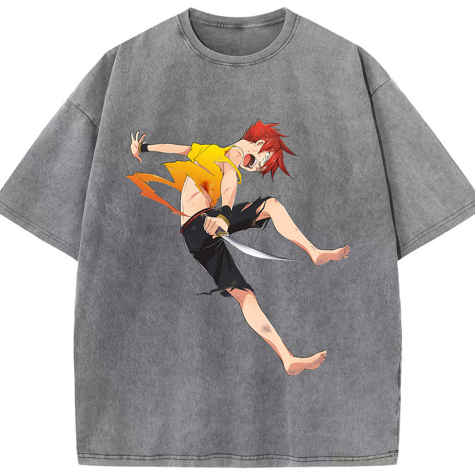 （画像用） 刀剣乱舞 Touken Ranbu 綿100% ヴィンテージ風 半袖Tシャツ（フロントプリント）