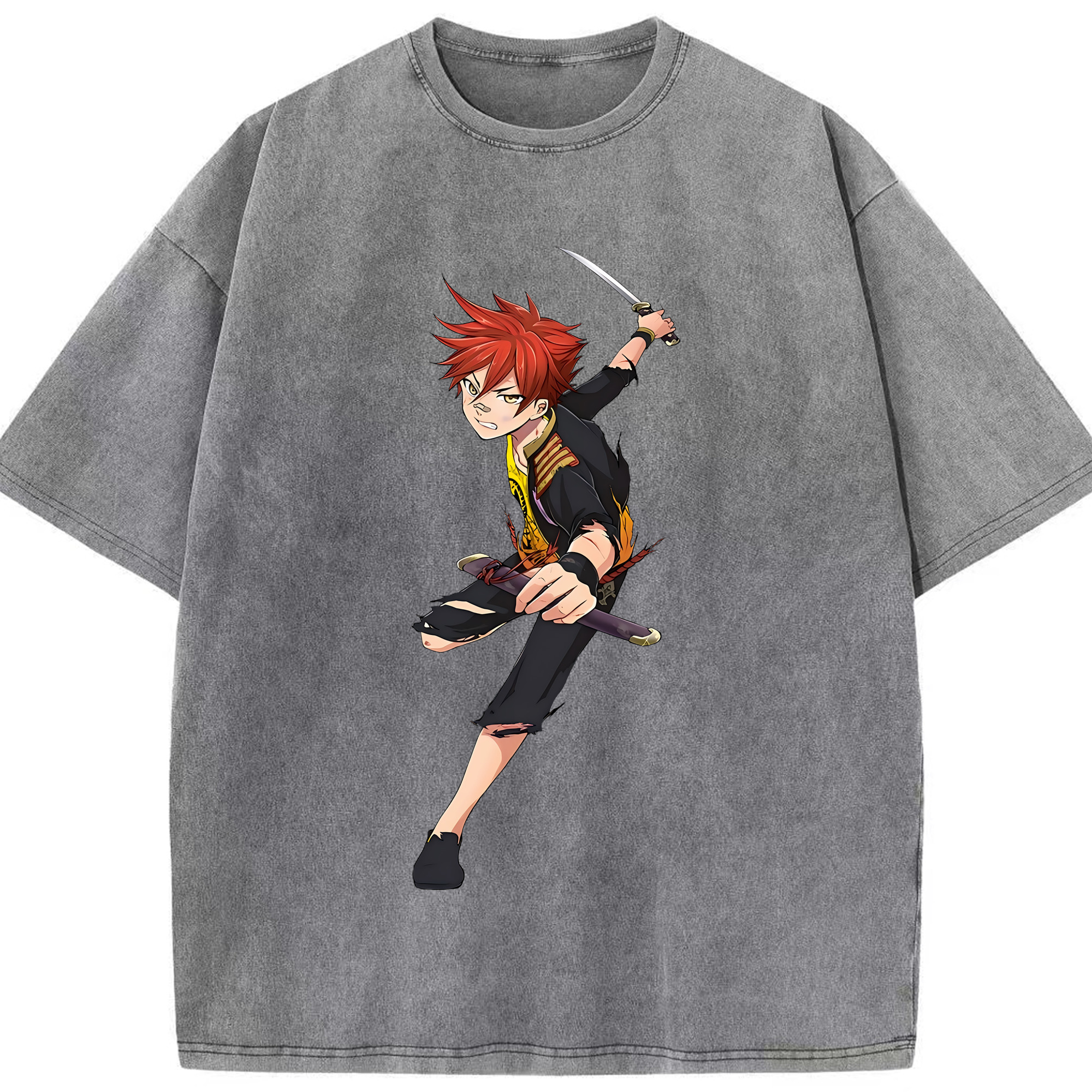 （画像用） 刀剣乱舞 Touken Ranbu 綿100% ヴィンテージ風 半袖Tシャツ（フロントプリント）