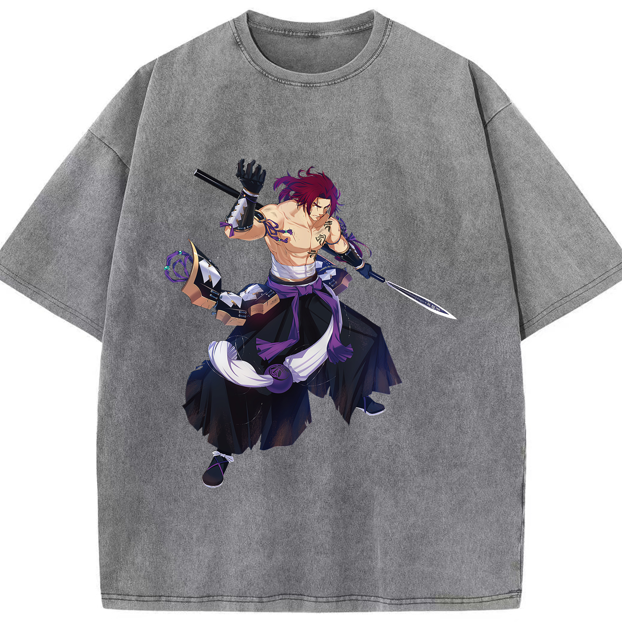 （画像用） 刀剣乱舞 Touken Ranbu 綿100% ヴィンテージ風 半袖Tシャツ（フロントプリント）