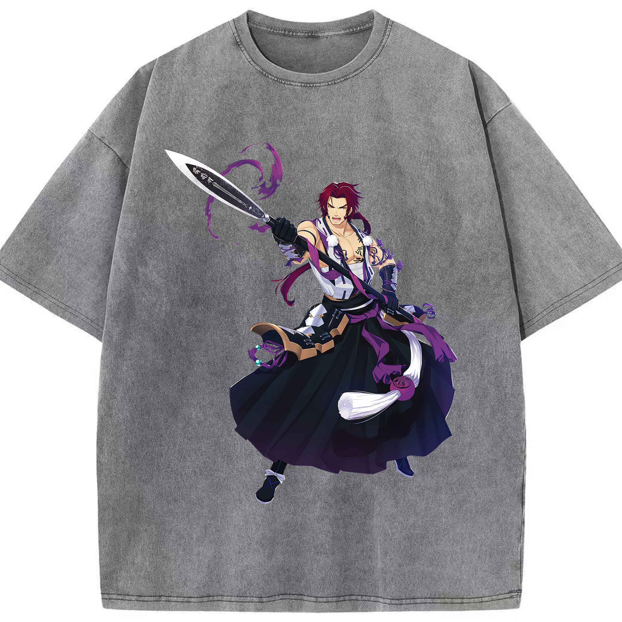 （画像用） 刀剣乱舞 Touken Ranbu 綿100% ヴィンテージ風 半袖Tシャツ（フロントプリント）
