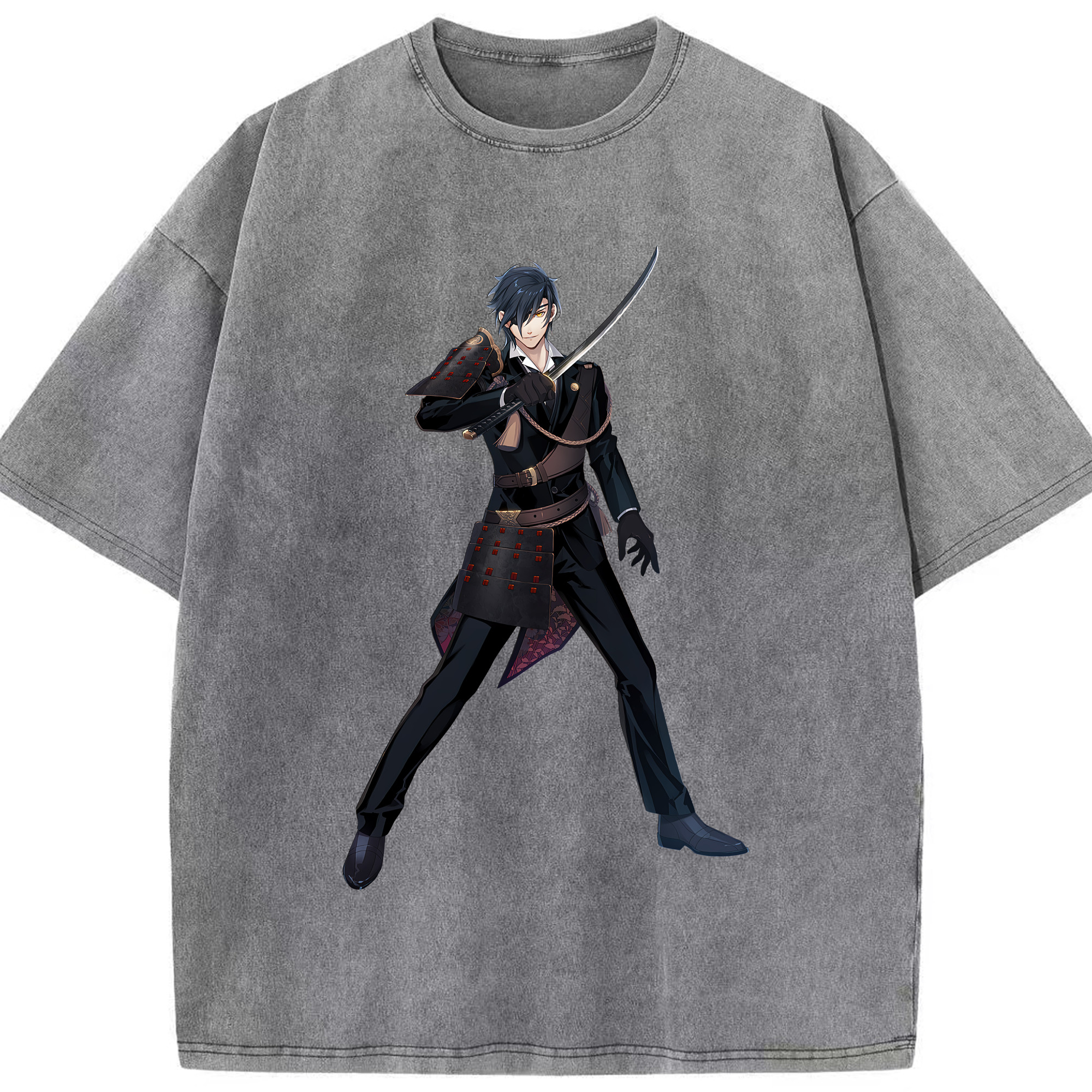 （画像用） 刀剣乱舞 Touken Ranbu 綿100% ヴィンテージ風 半袖Tシャツ（フロントプリント）