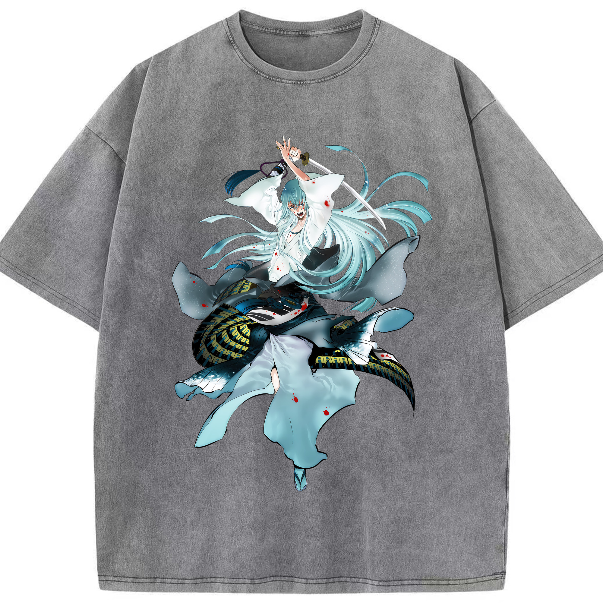 （画像用） 刀剣乱舞 Touken Ranbu 綿100% ヴィンテージ風 半袖Tシャツ（フロントプリント）