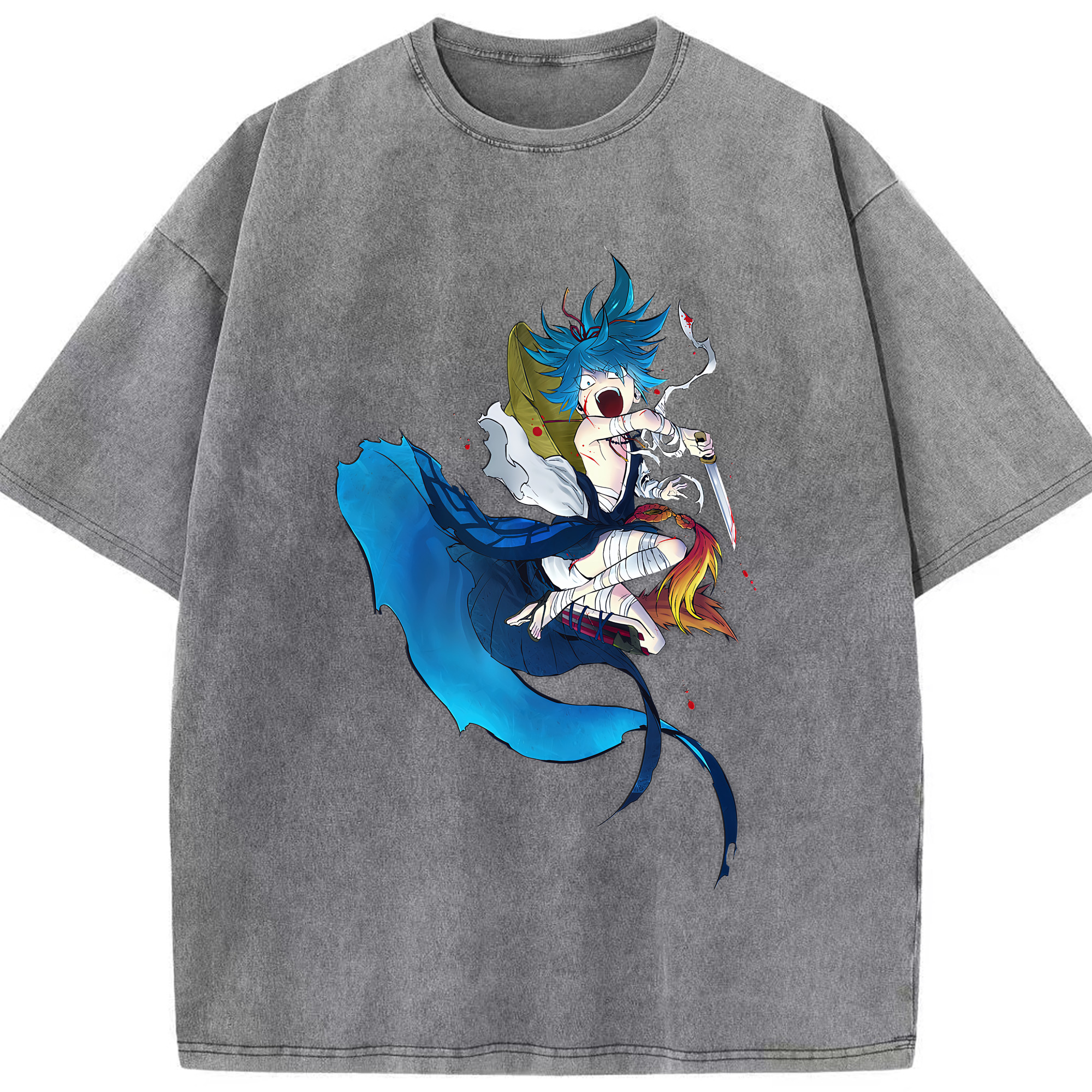 （画像用） 刀剣乱舞 Touken Ranbu 綿100% ヴィンテージ風 半袖Tシャツ（フロントプリント）