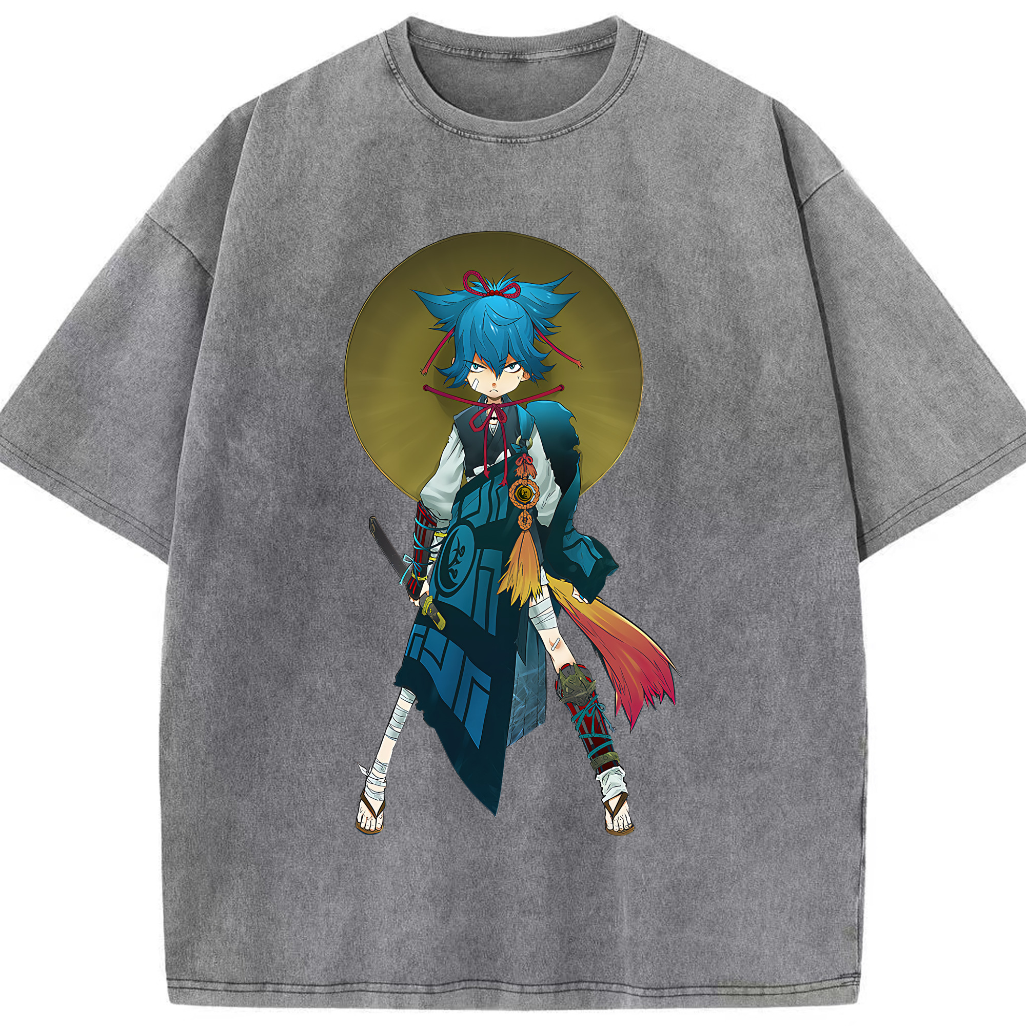 （画像用） 刀剣乱舞 Touken Ranbu 綿100% ヴィンテージ風 半袖Tシャツ（フロントプリント）