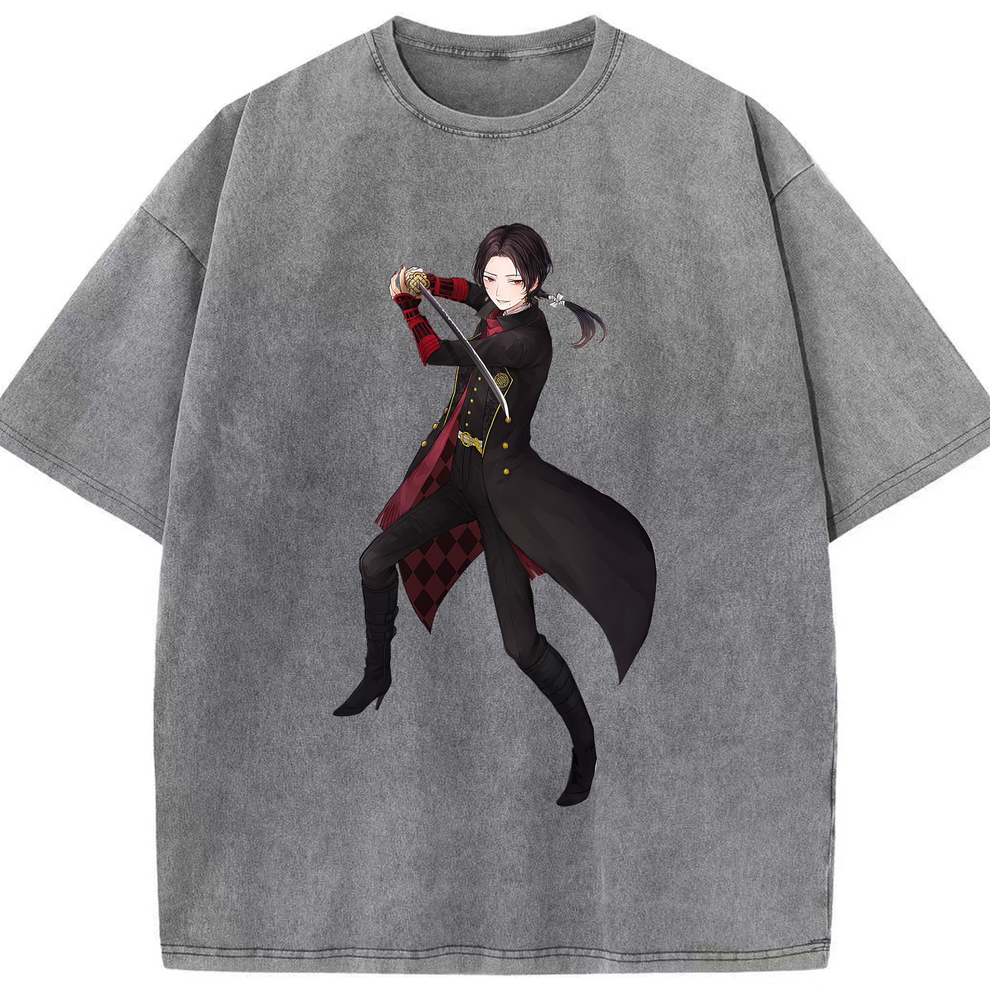（画像用） 刀剣乱舞 Touken Ranbu 綿100% ヴィンテージ風 半袖Tシャツ（フロントプリント）