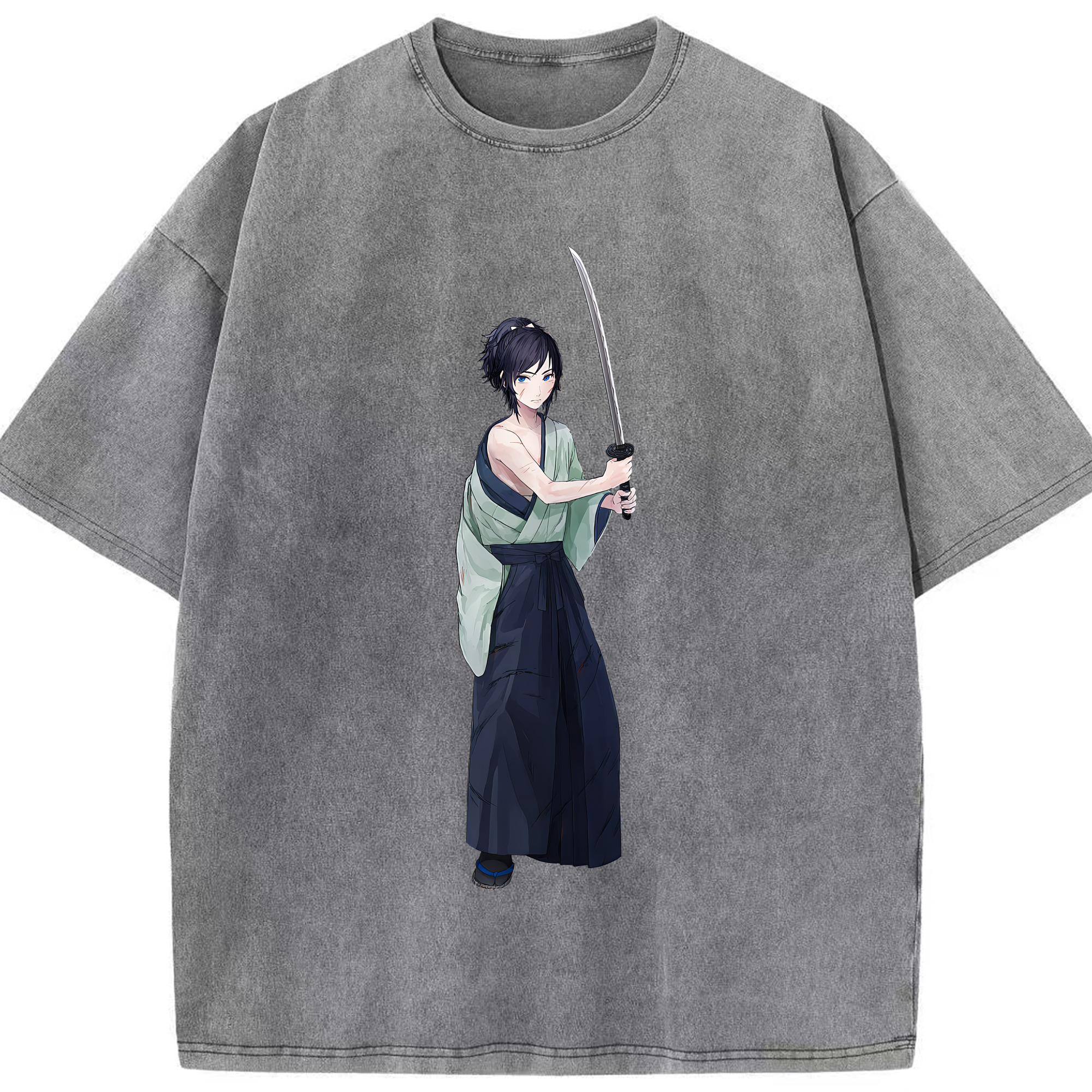 （画像用） 刀剣乱舞 Touken Ranbu 綿100% ヴィンテージ風 半袖Tシャツ（フロントプリント）