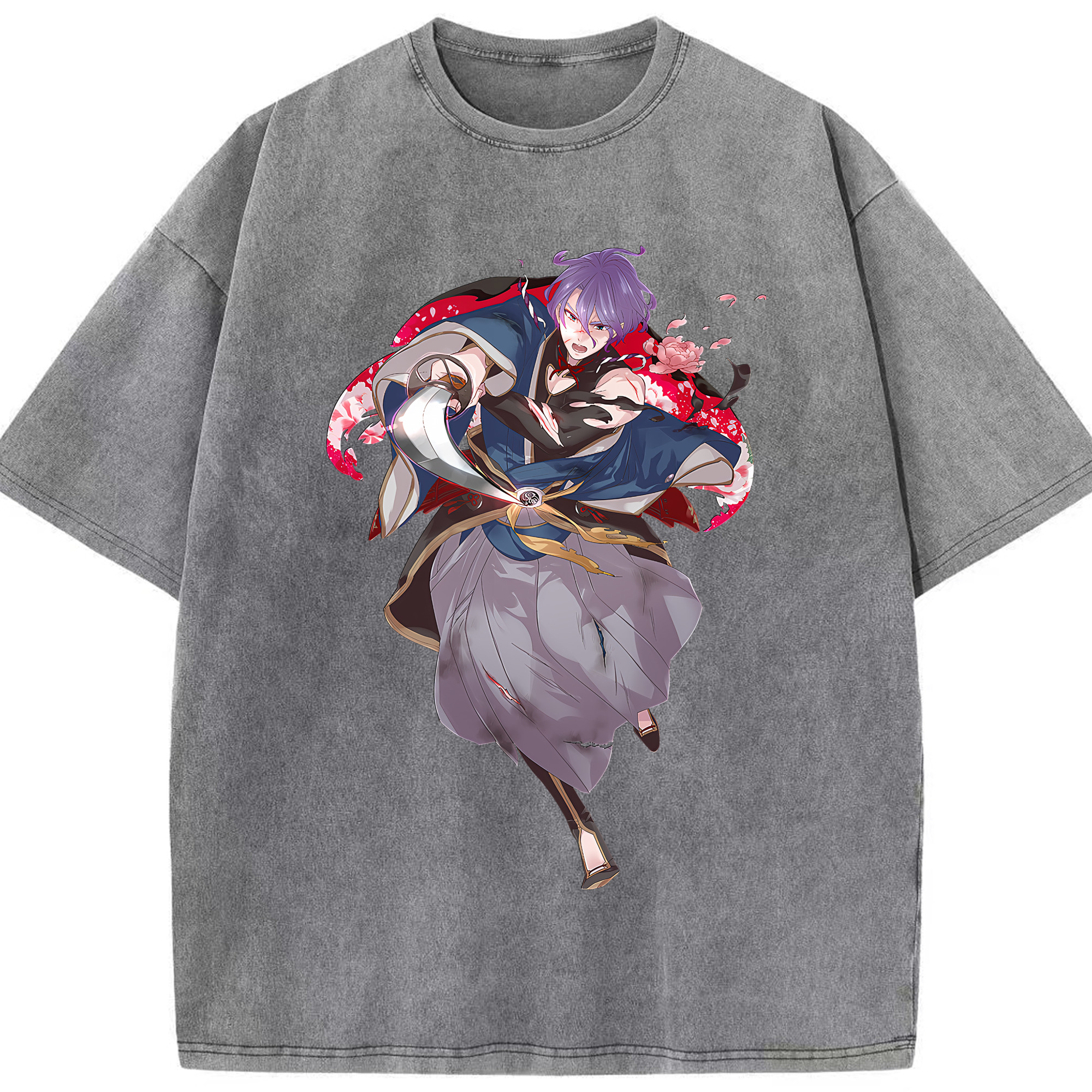 （画像用） 刀剣乱舞 Touken Ranbu 綿100% ヴィンテージ風 半袖Tシャツ（フロントプリント）