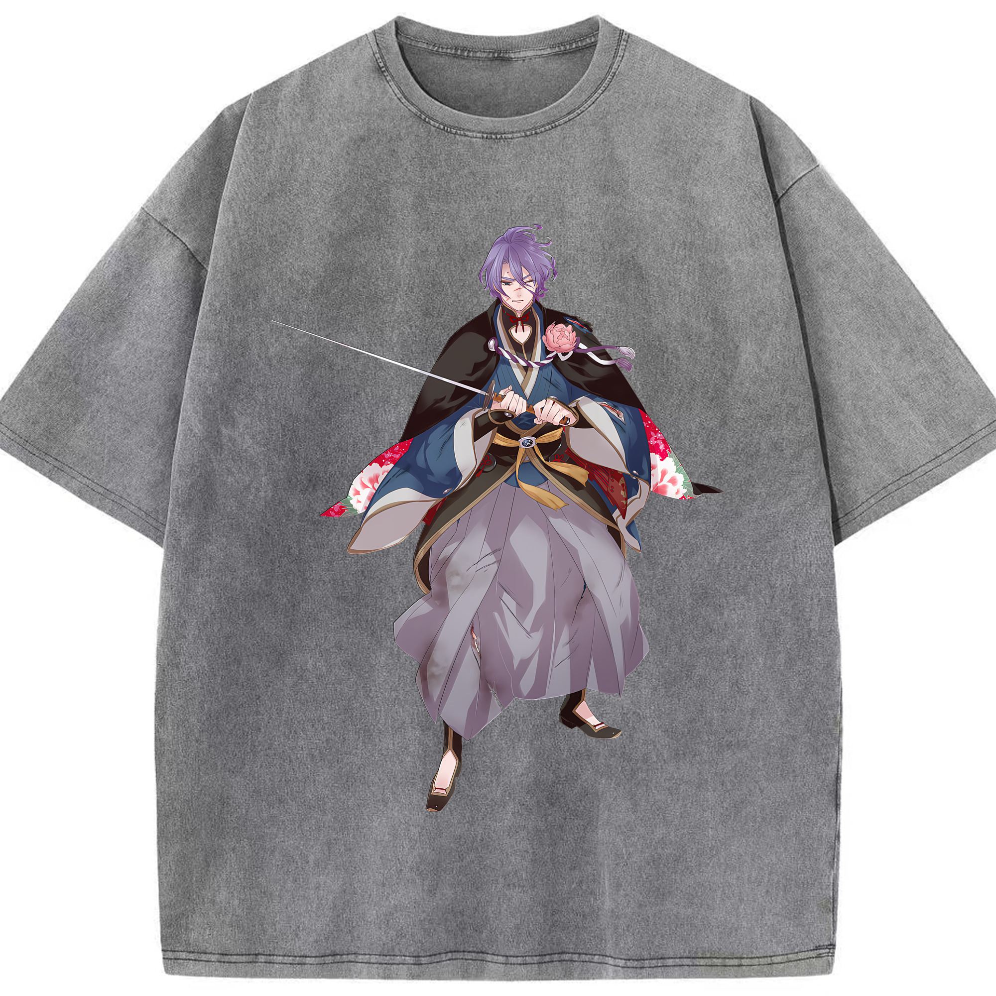 （画像用） 刀剣乱舞 Touken Ranbu 綿100% ヴィンテージ風 半袖Tシャツ（フロントプリント）