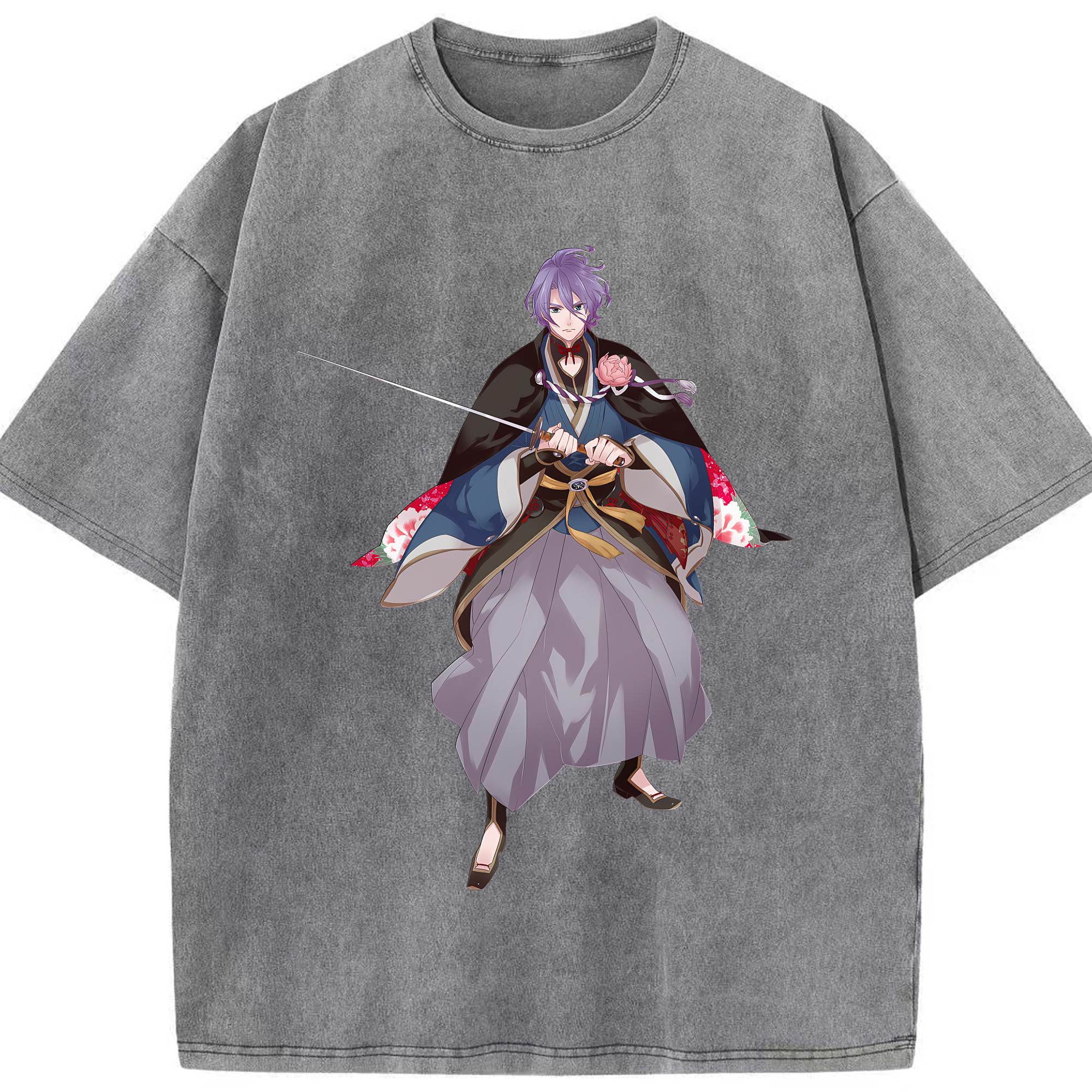 （画像用） 刀剣乱舞 Touken Ranbu 綿100% ヴィンテージ風 半袖Tシャツ（フロントプリント）